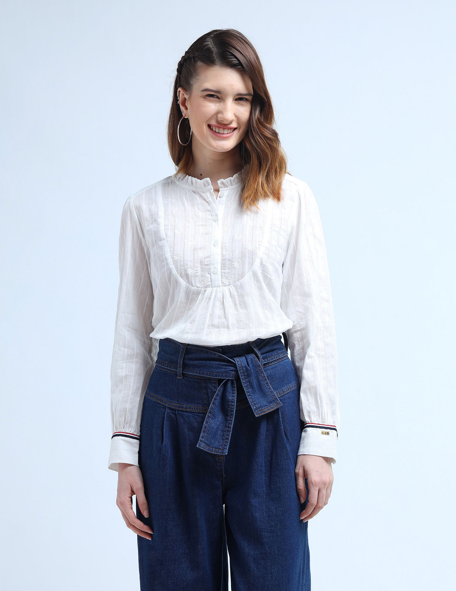 Tape Detail Dobby Top White - U.S. POLO ASSN. | Large