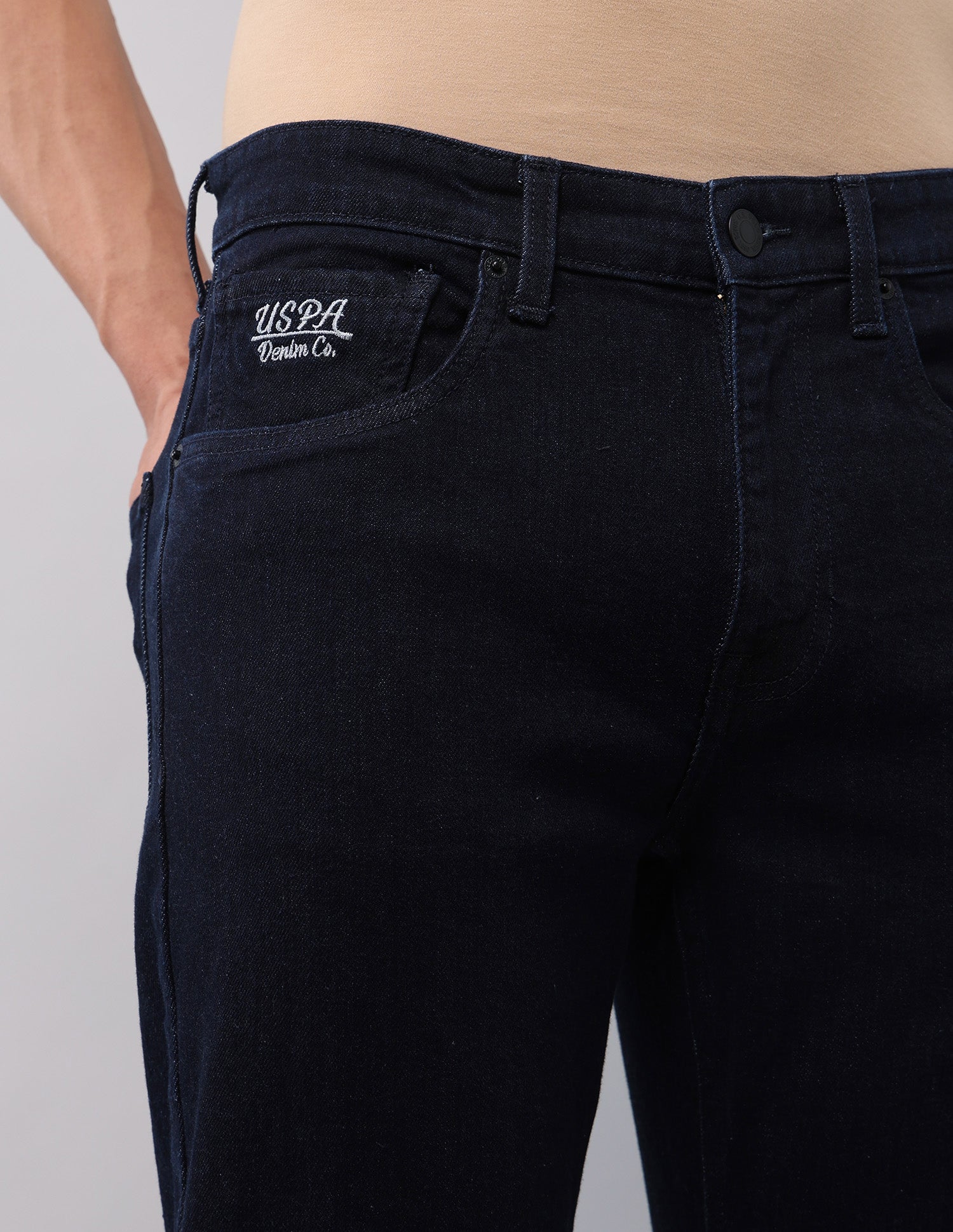Cole Comfort Cropped Fit Blue Jeans Blue - U.S. Polo Assn. India | Large