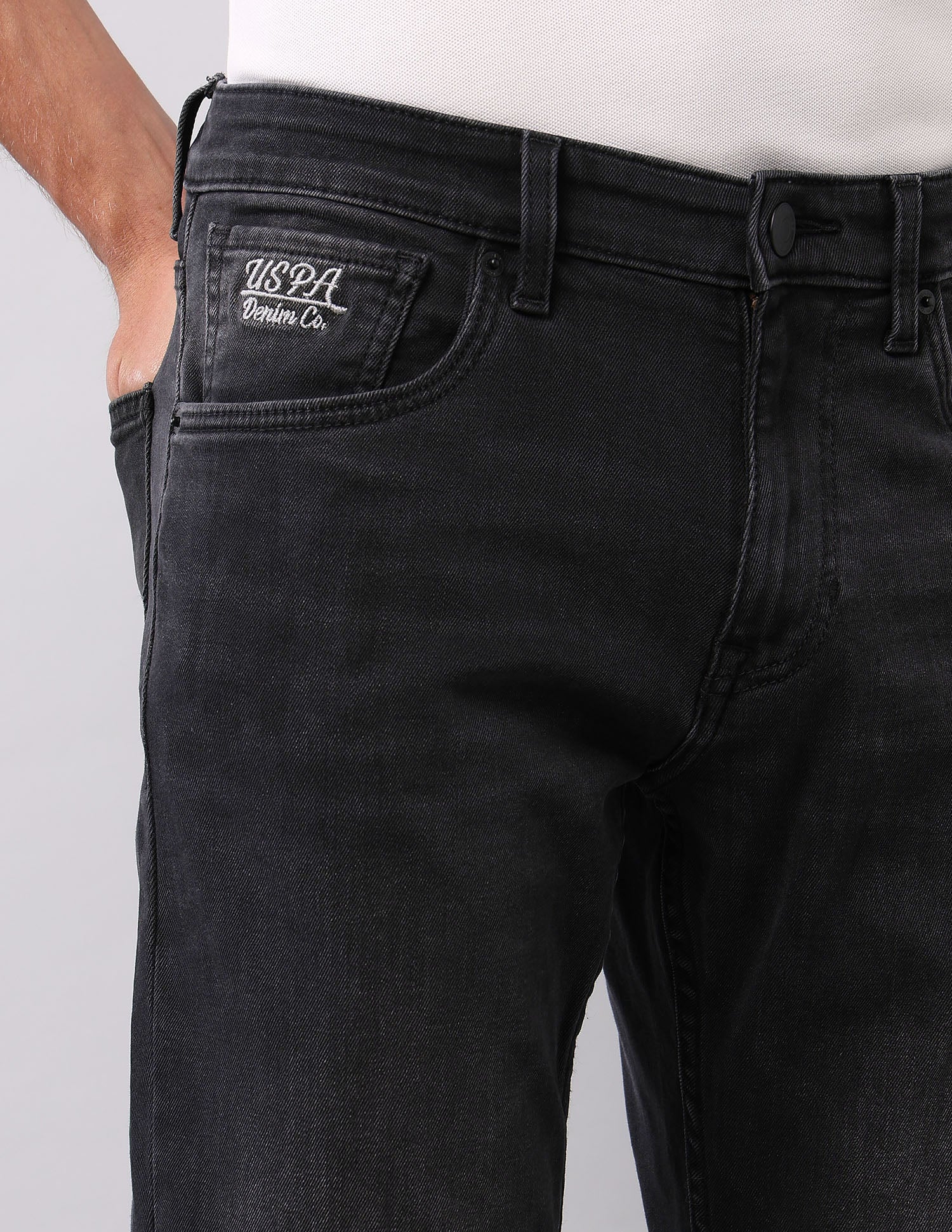 Brandon Slim Tapered Fit Black Jeans Black - U.S. POLO ASSN. | Large