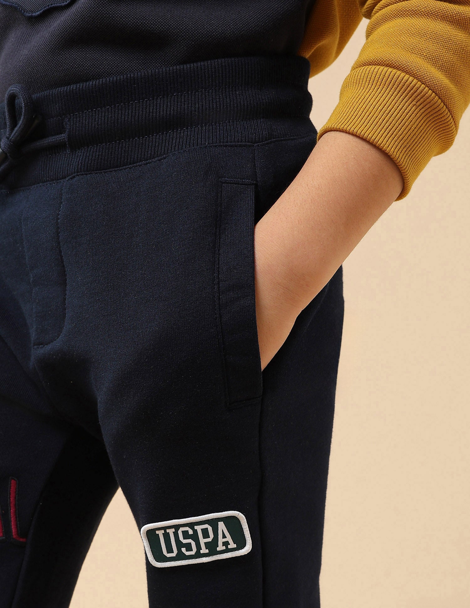 Boys Brand Appliqued Regular Fit Joggers Navy - U.S. POLO ASSN. | Large
