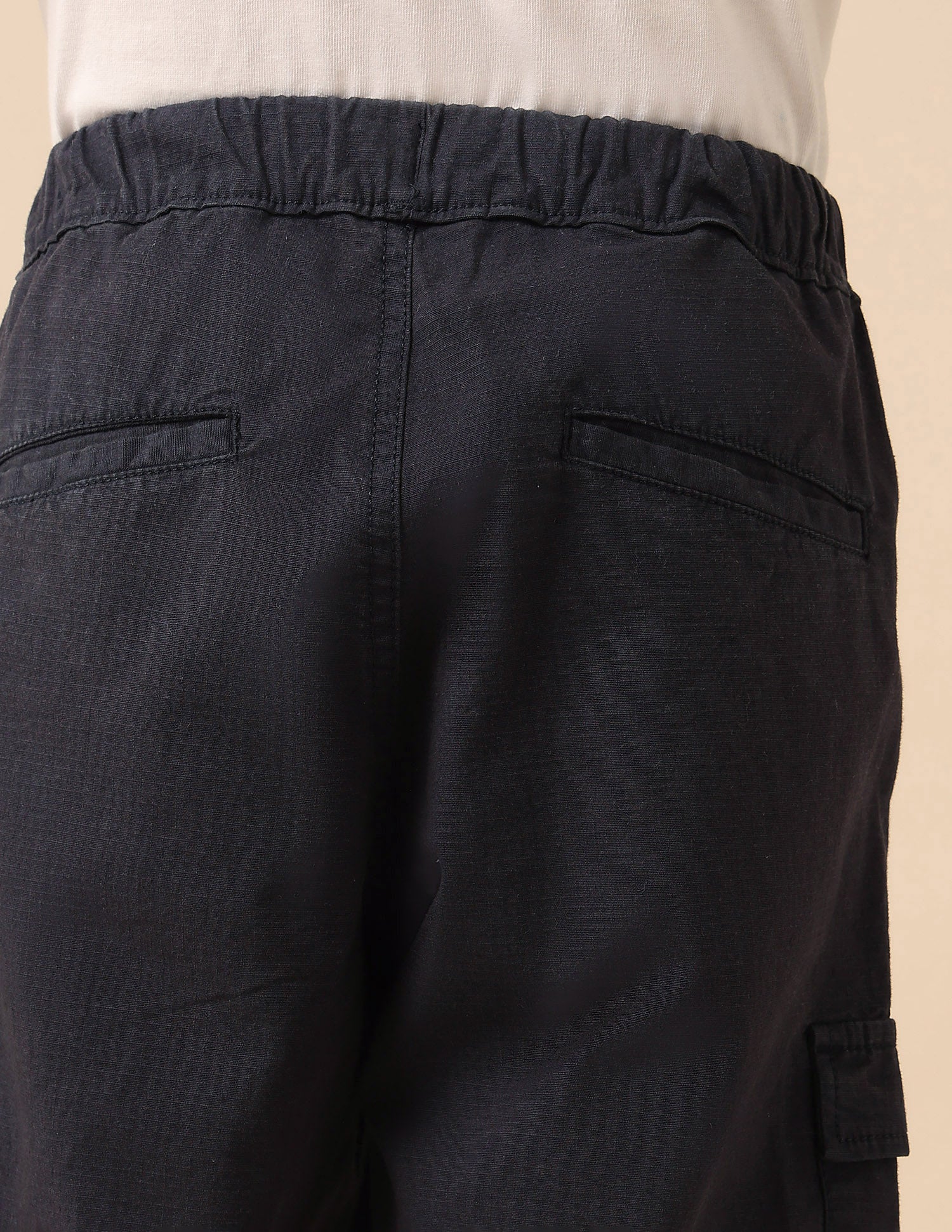 Boys Relaxed Fit Textured Cargo Shorts Navy - U.S. POLO ASSN. | Large