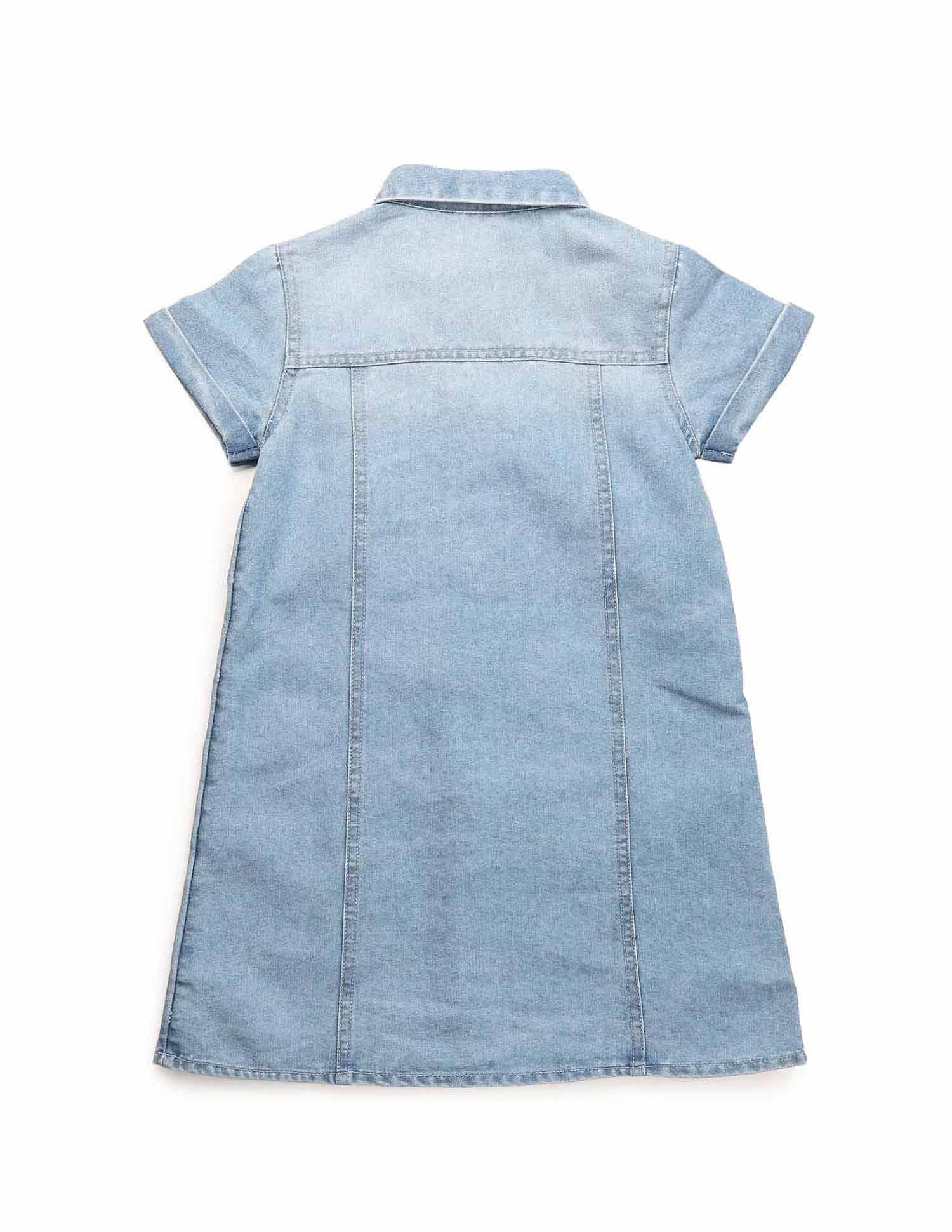 Girls Denim A-line Dress Indigo - U.S. POLO ASSN. | Large