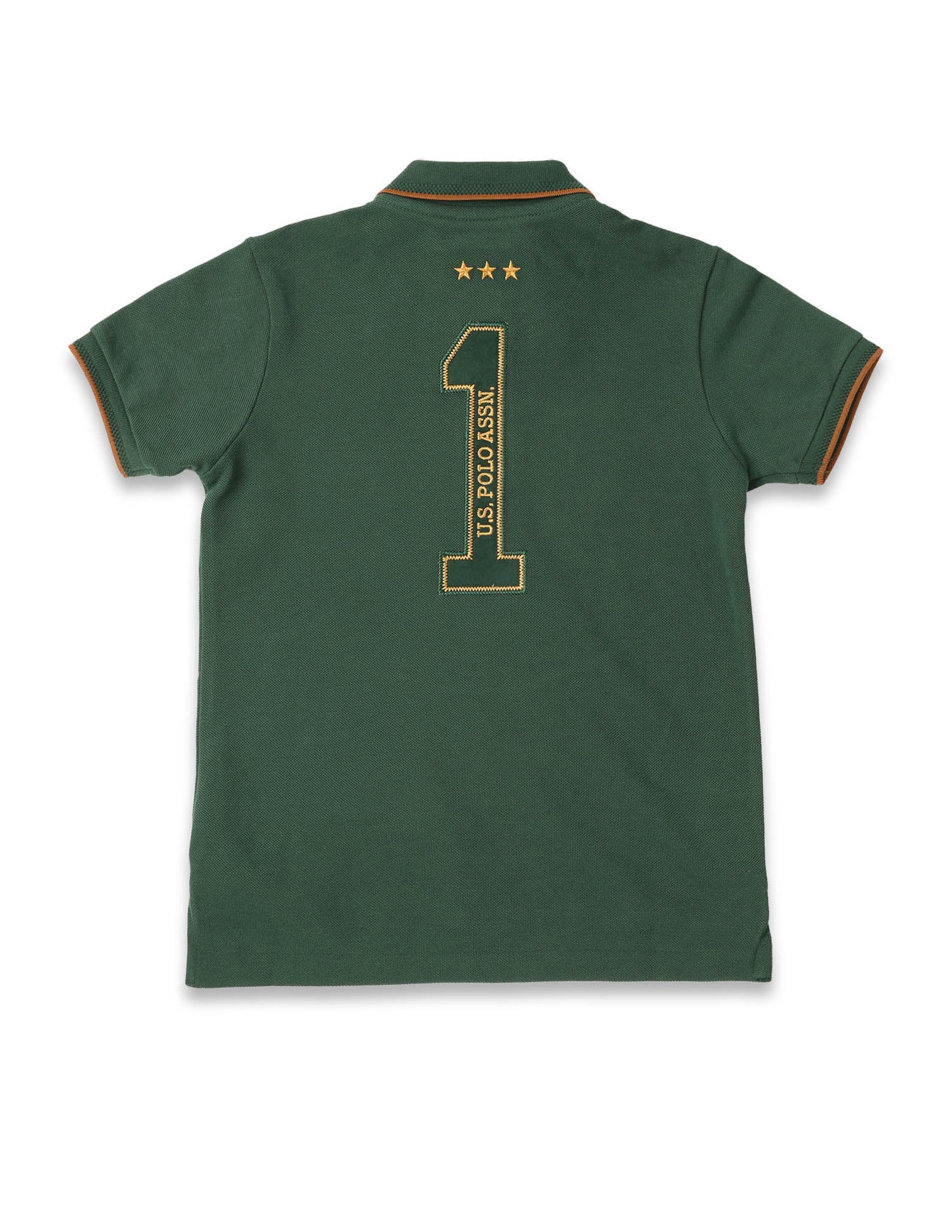 Boys Brand Appliqued Regular Fit Polo Shirt Dark Green - U.S. POLO ASSN. | Large