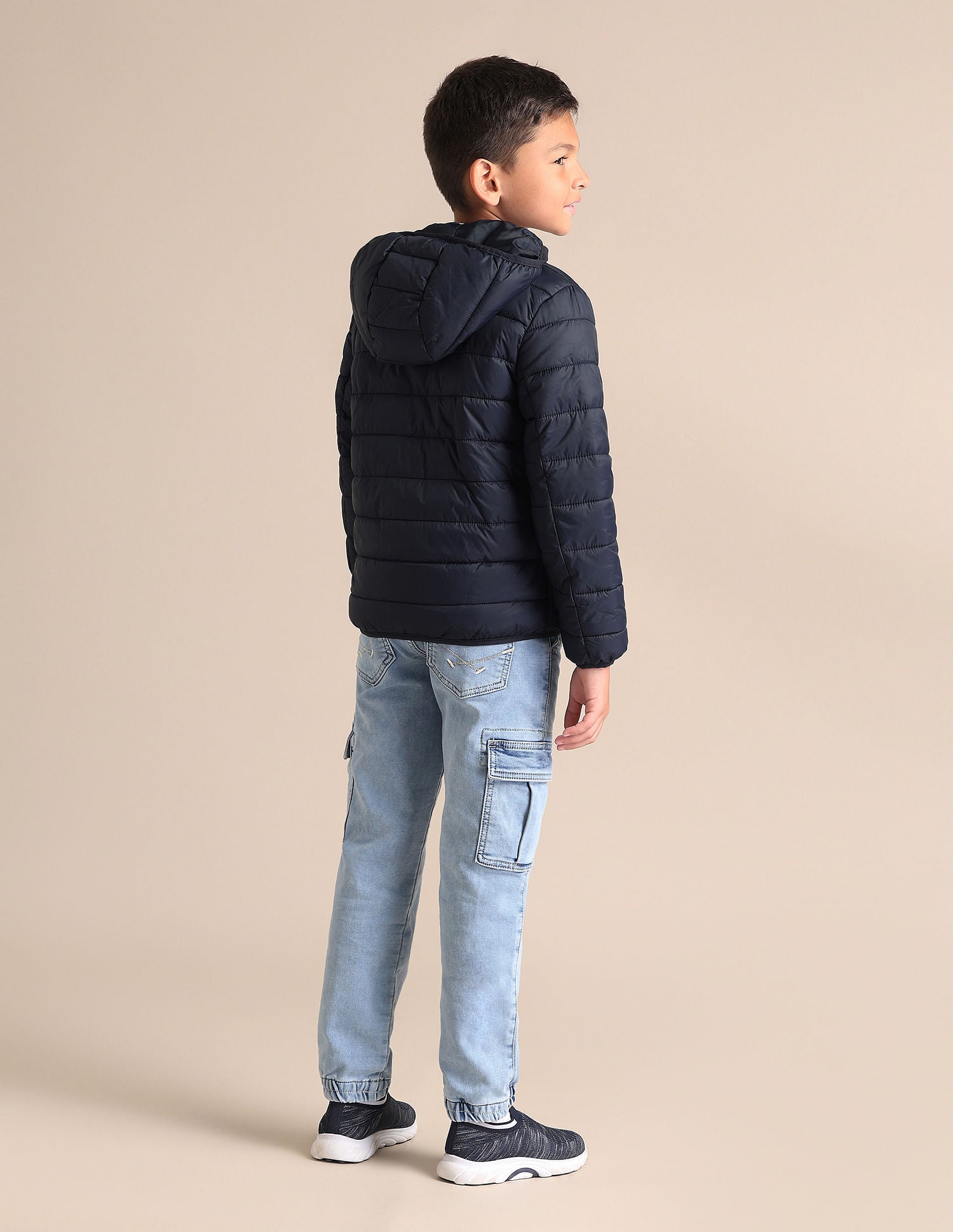 Boys Solid Hooded Jacket Mens Navy - U.S. POLO ASSN. | Large