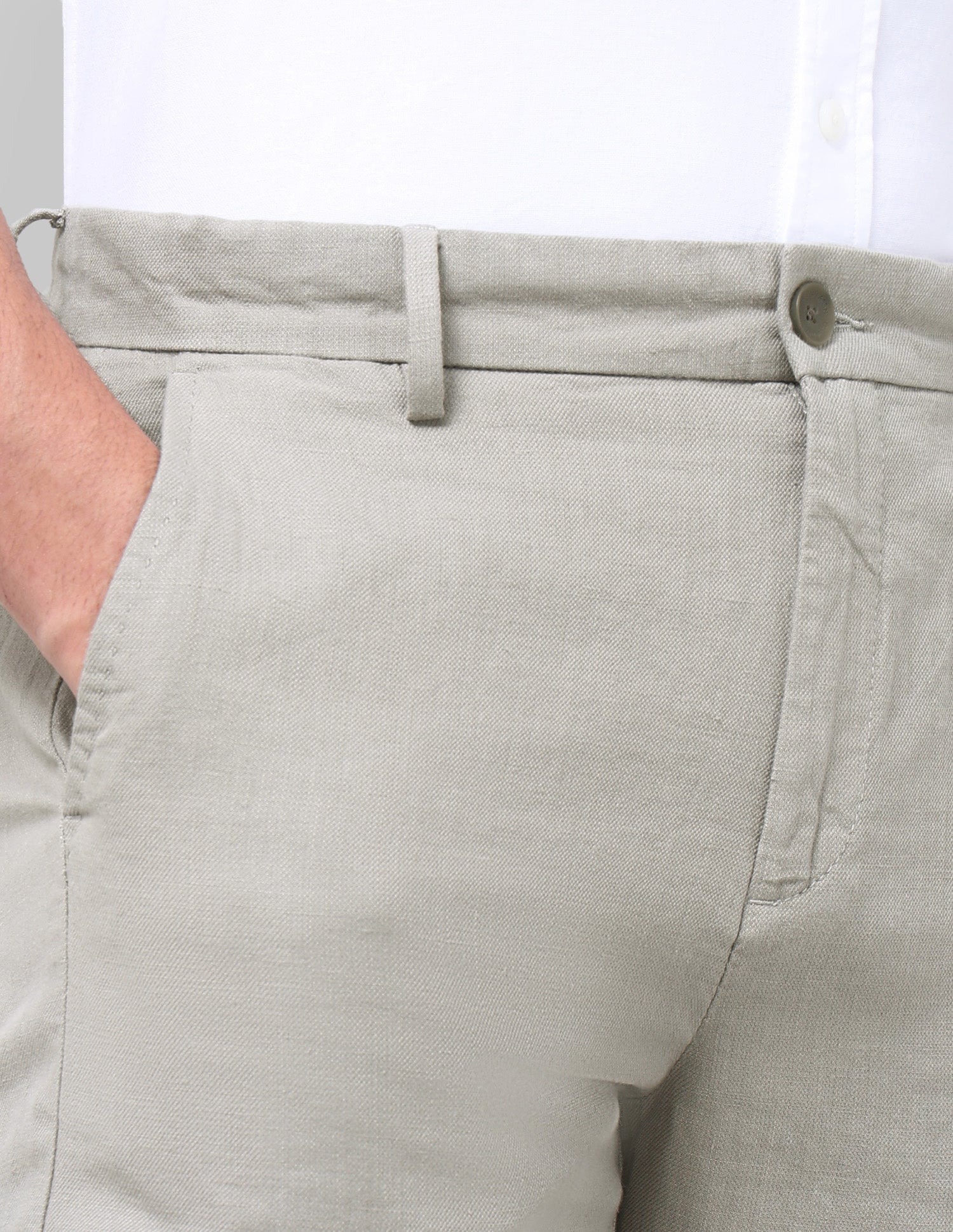 Riley Straight Fit Satin Trousers Sage - U.S. Polo Assn. India | Large