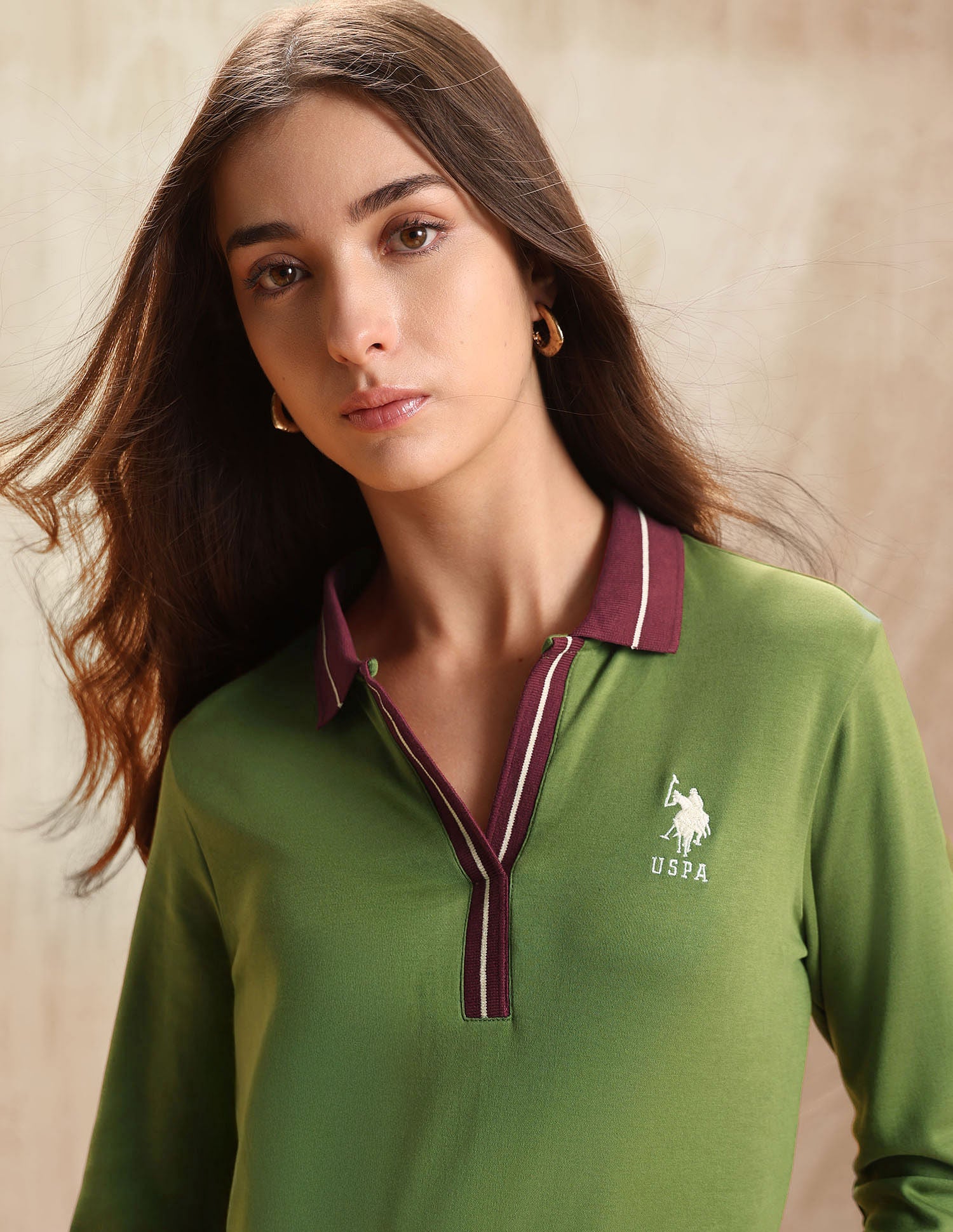 Regular Fit Solid Polo Shirt Olive - U.S. POLO ASSN. | Large