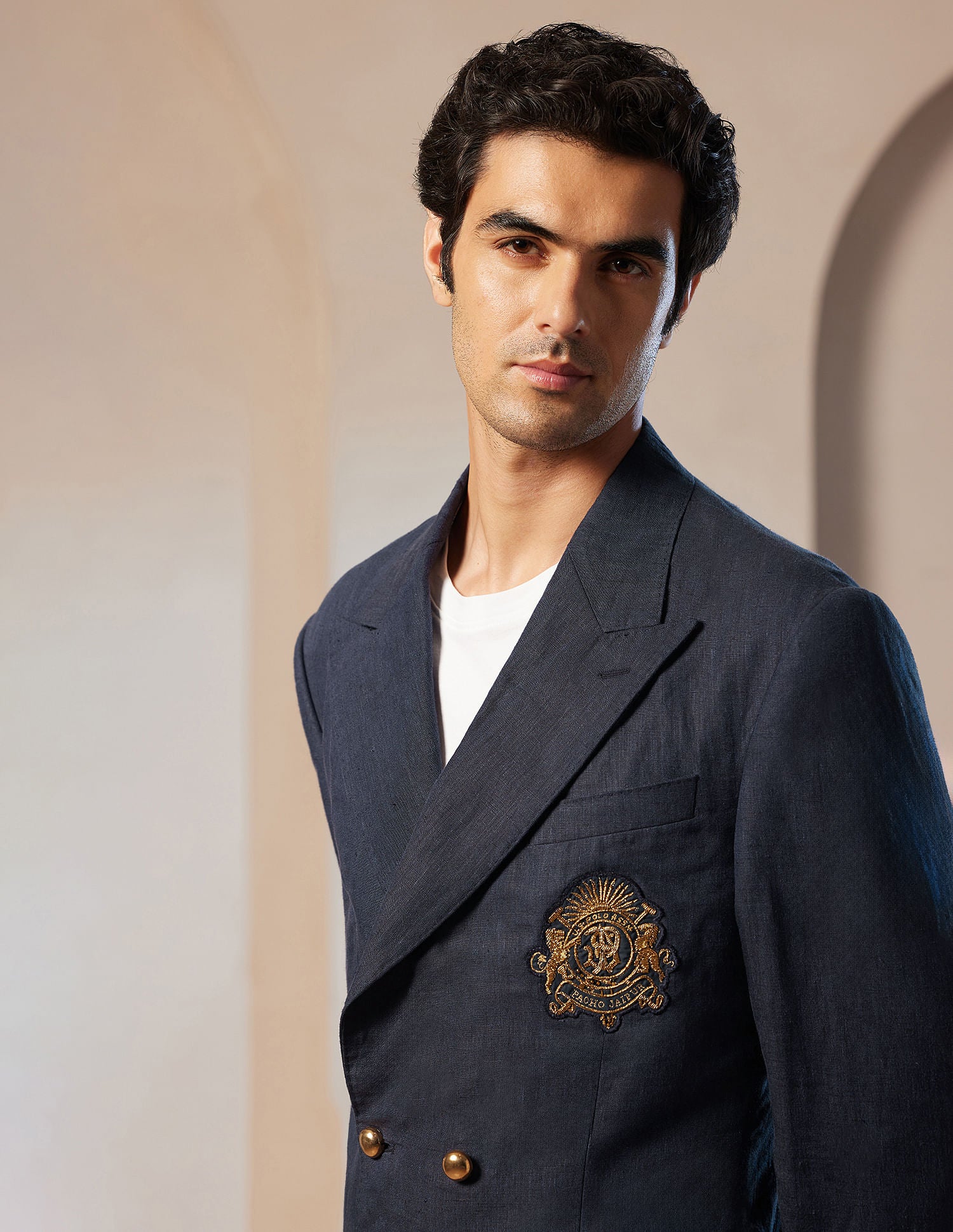 Pacho X Crest Logo Double Breasted Jacket Navy - U.S. POLO ASSN. | Large