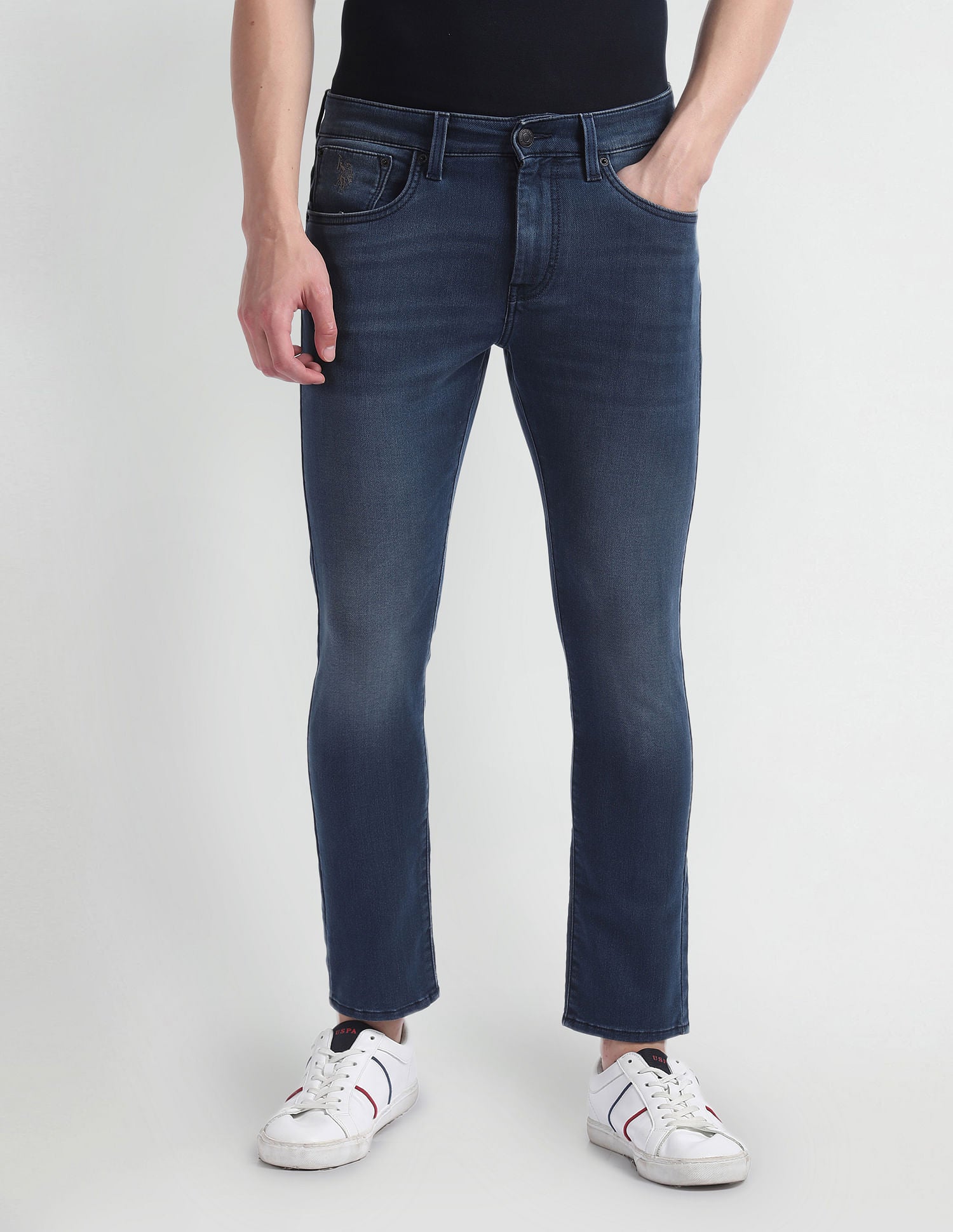Henry Cropped Fit Blue Jeans – U.S. Polo Assn. India