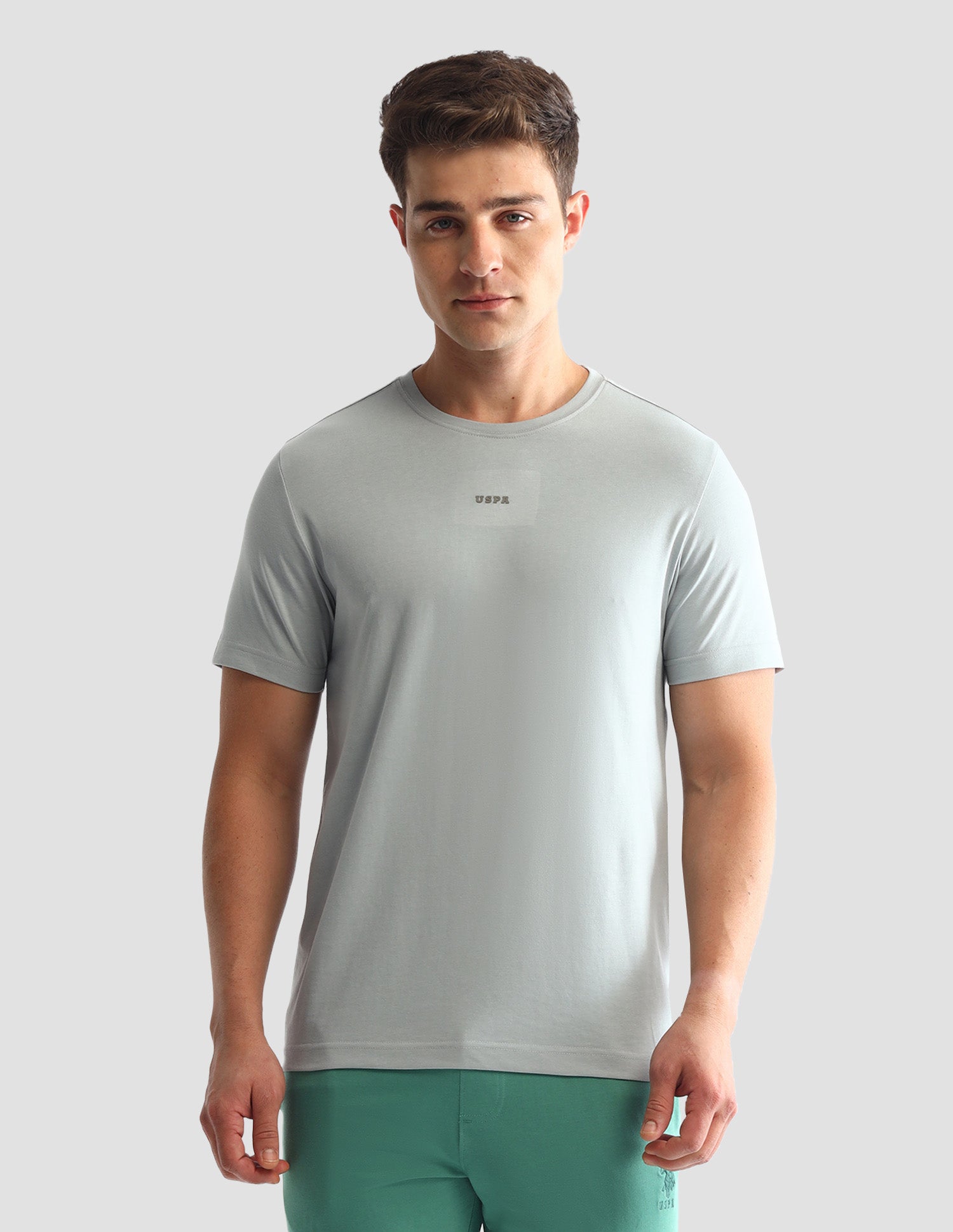 Round Neck Solid Loungewear T-Shirt Pageant Blue - U.S. POLO ASSN. | Large