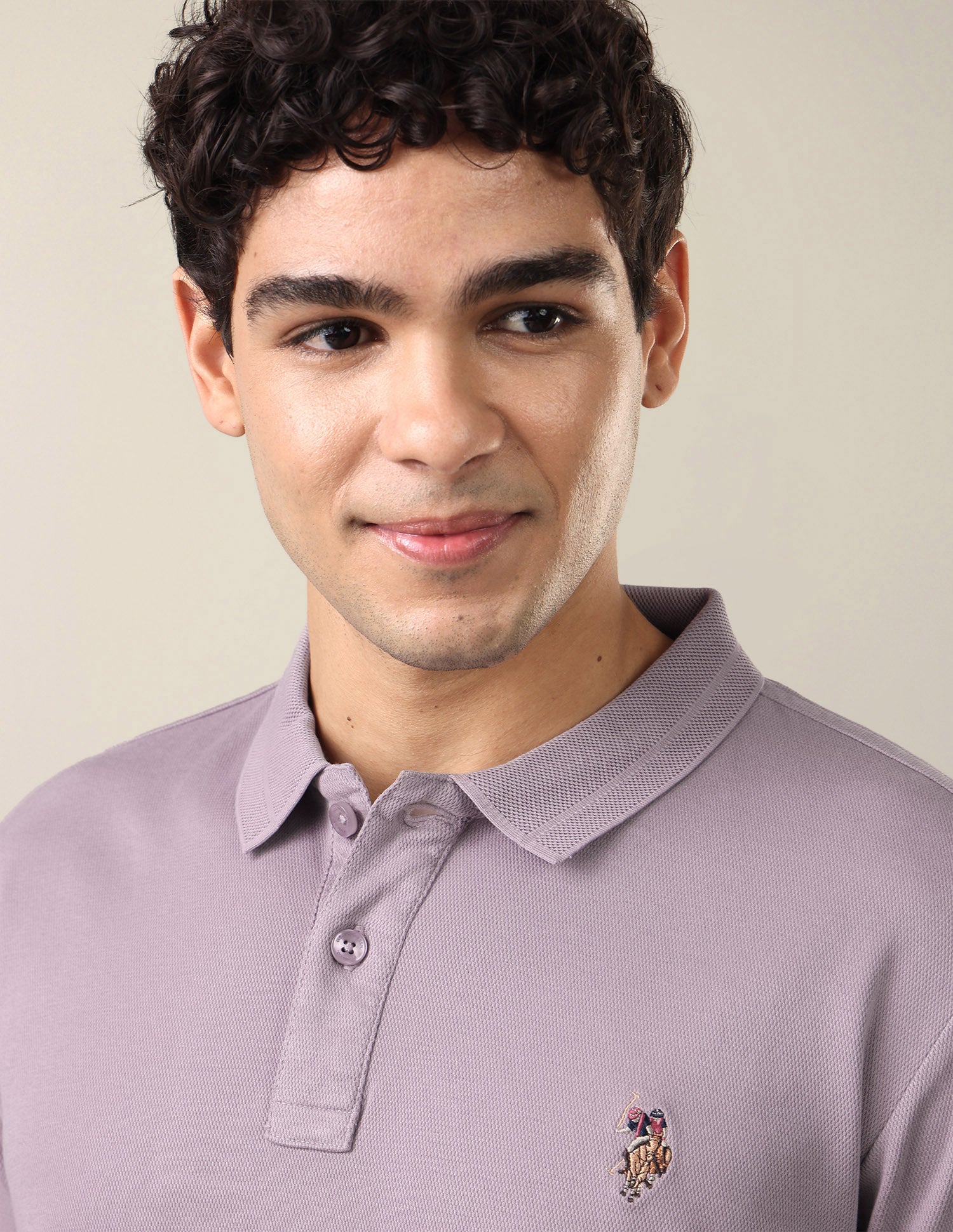 Solid Slim Fit Polo Shirt Purple - U.S. Polo Assn. India | Large