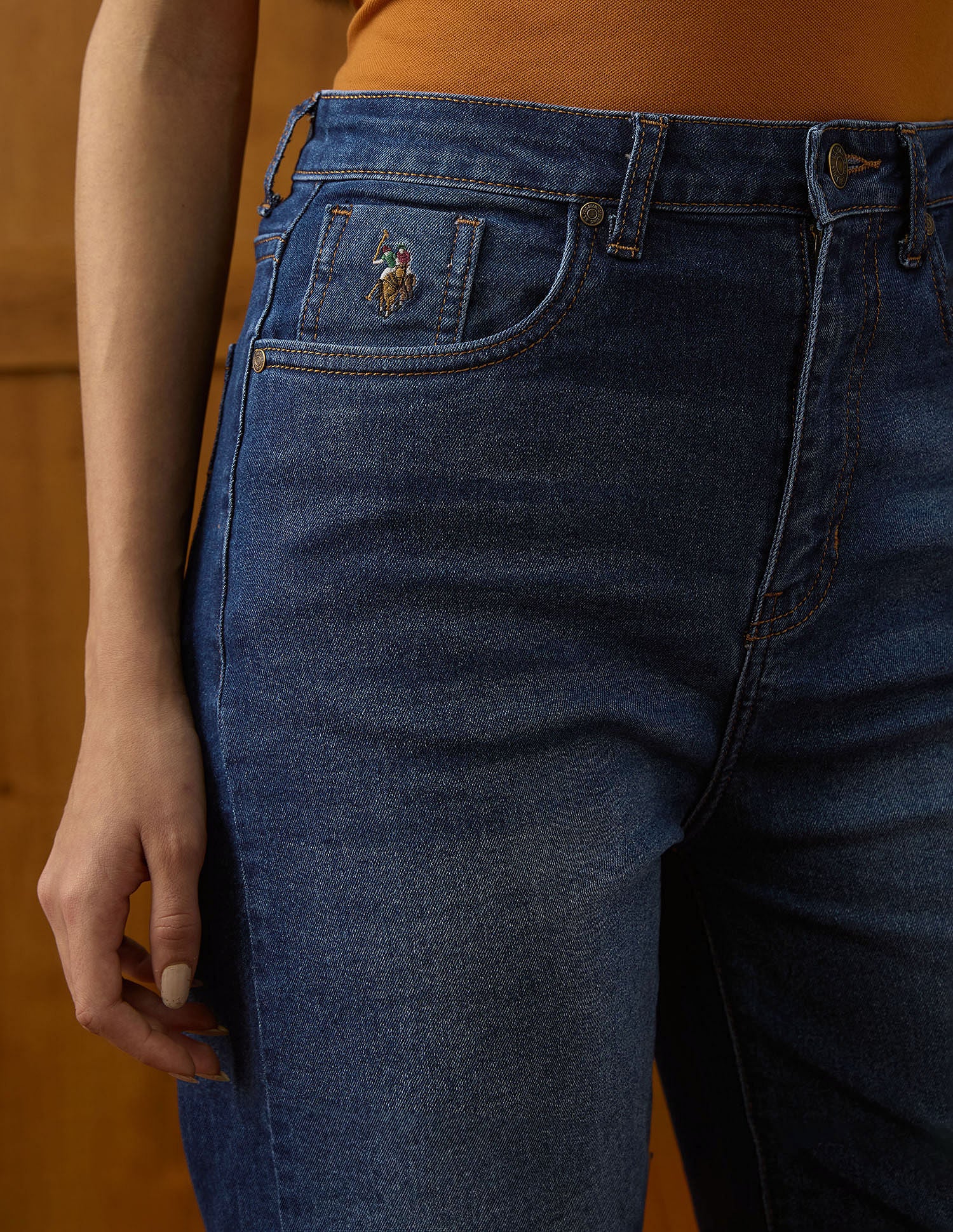 High Rise Baggy Fit Jeans Blue - U.S. POLO ASSN. | Large