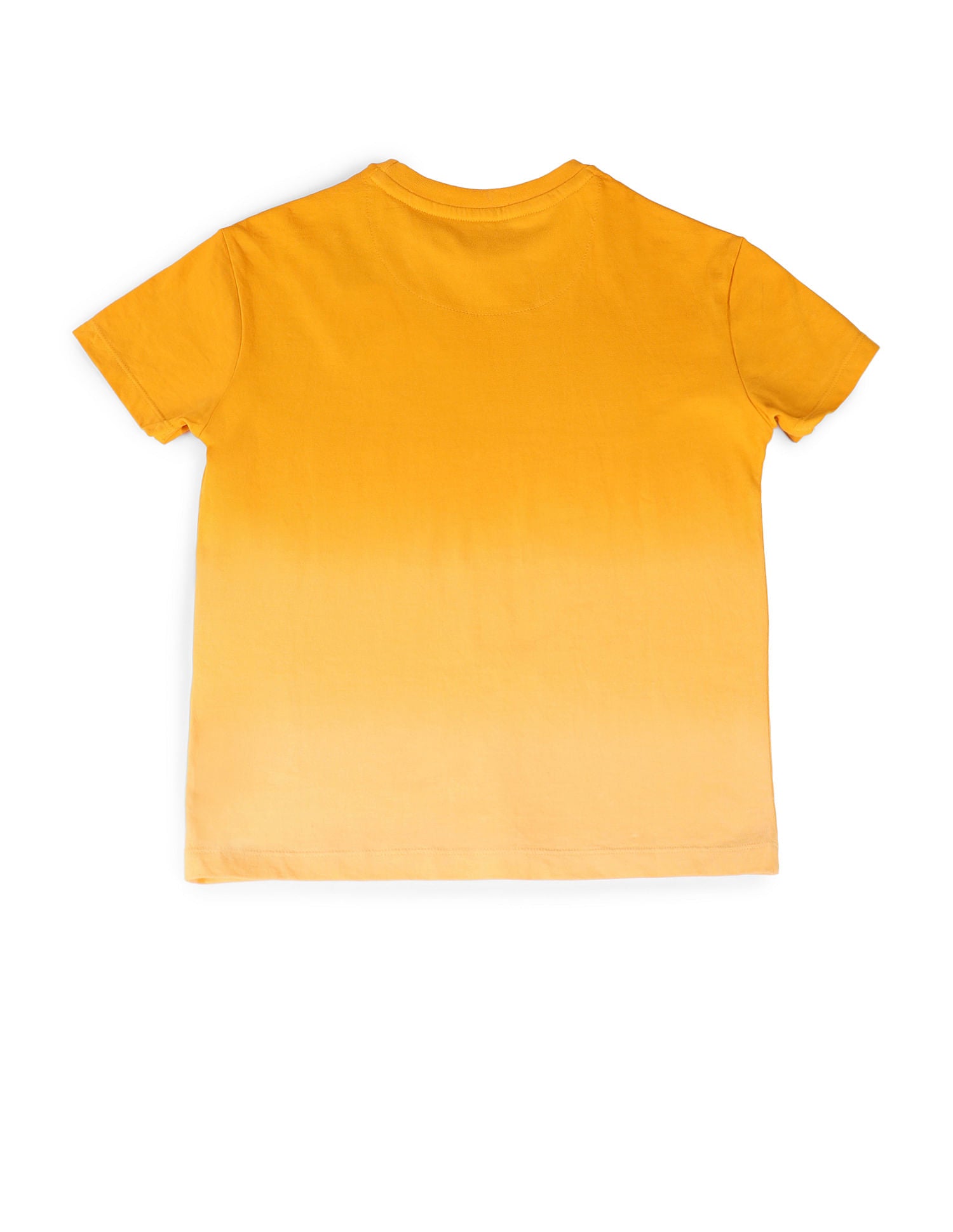 Brand Printed Ombre Cotton T-Shirt Dark Yellow - U.S. Polo Assn. India | Large