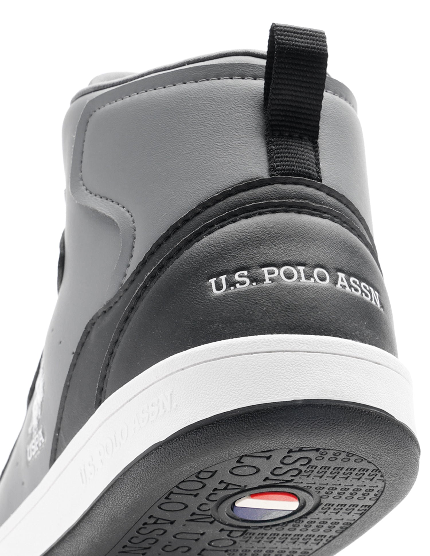 Men Rowan 2.0 Grey Retro Court Mid Top  Sneakers Grey - U.S. Polo Assn. India | Large
