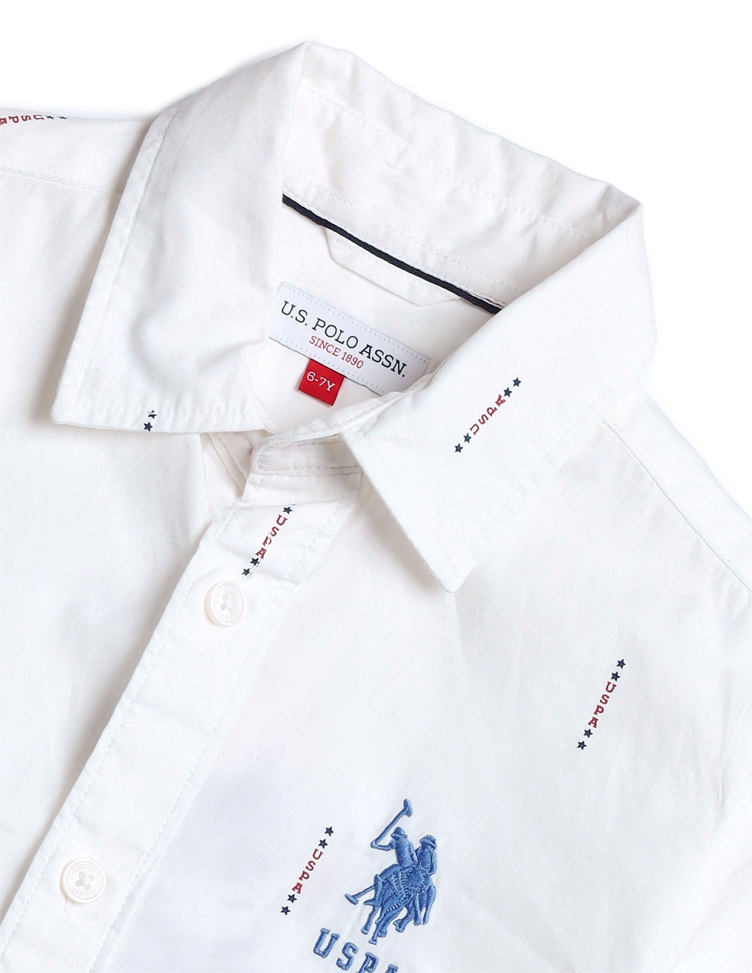Boys Oxford Regular Fit Shirt White - U.S. POLO ASSN. | Large