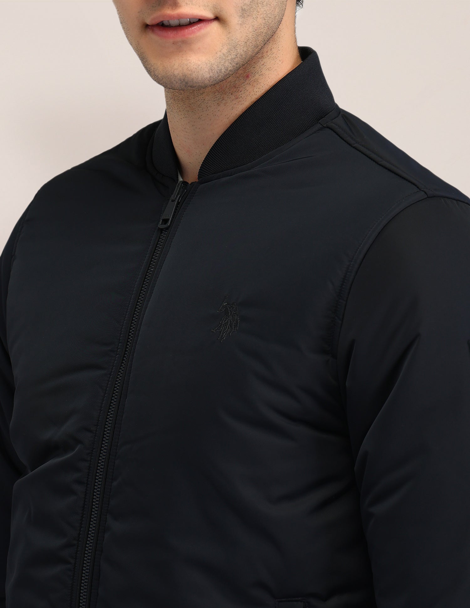 Solid Regular Fit Jacket Navy - U.S. POLO ASSN. | Large