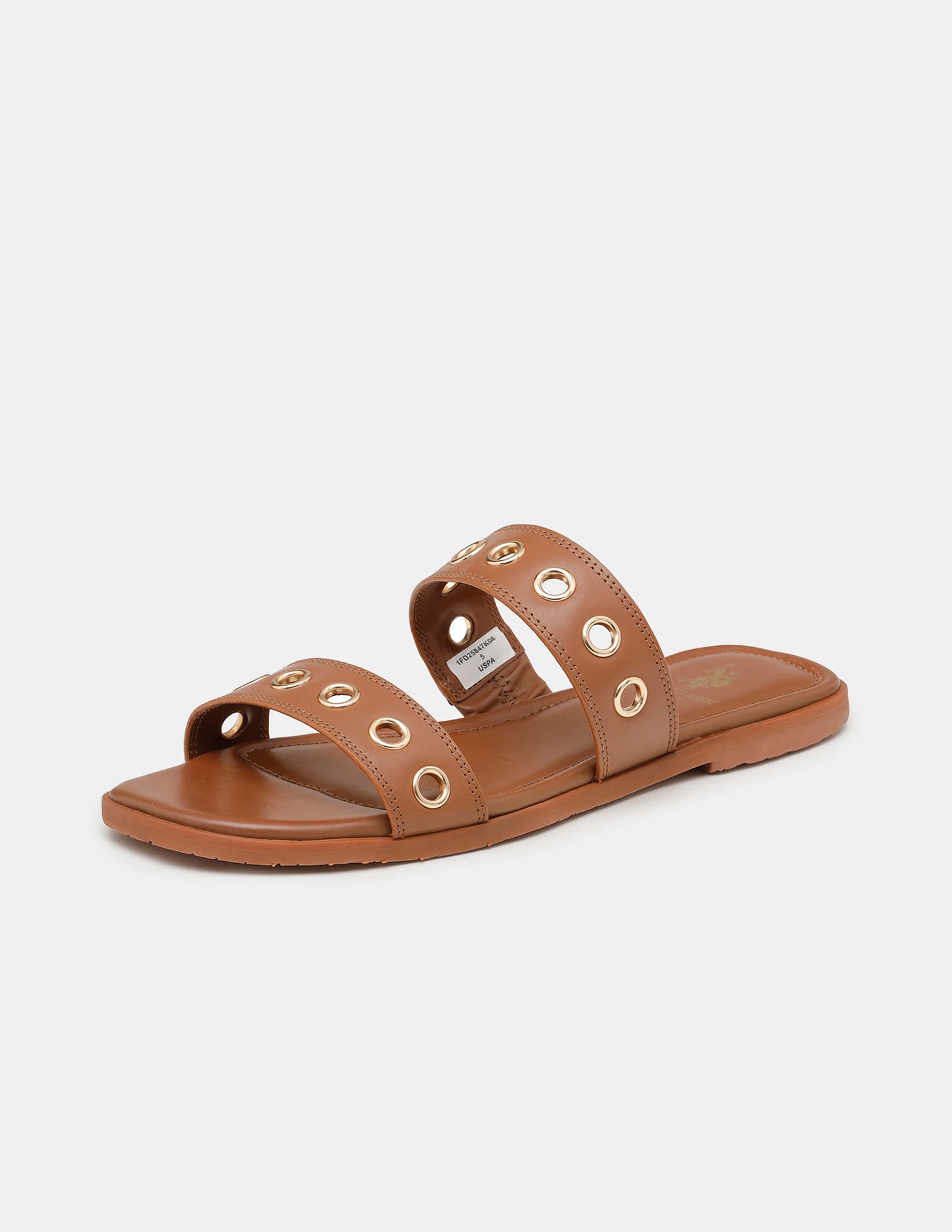 Women Naye Open Toe Eyelet Sandals Tan - U.S. Polo Assn. India | Large