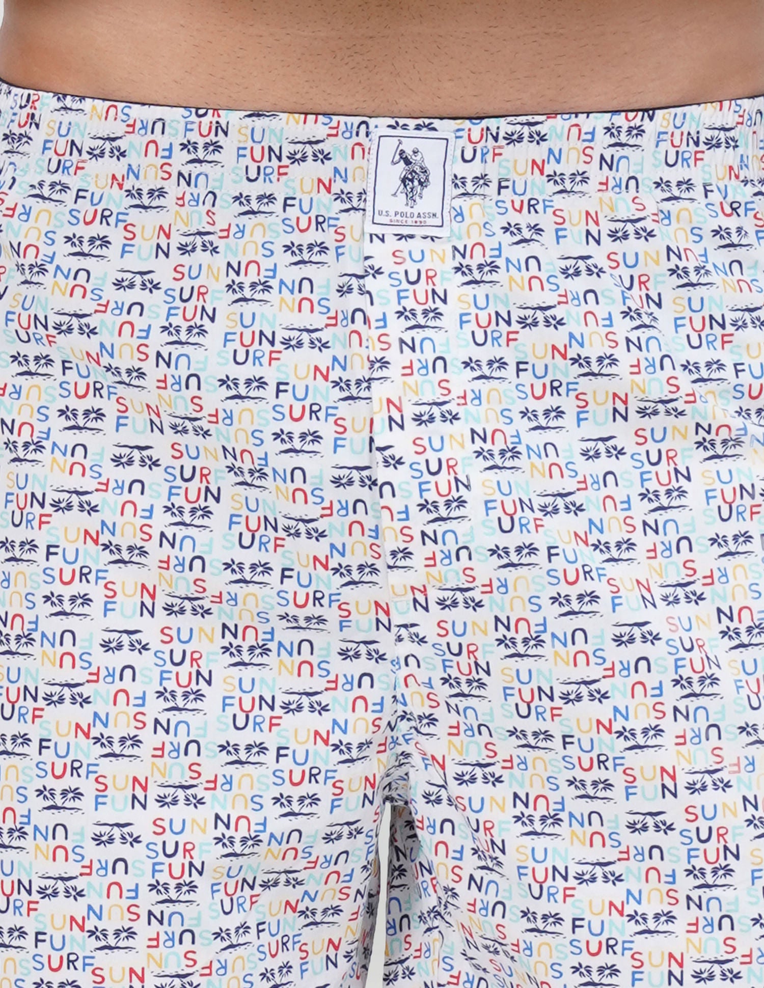 Back Pocket All Over Print IYAC Boxers - Pack Of 1 Ivory - U.S. POLO ASSN. | Large