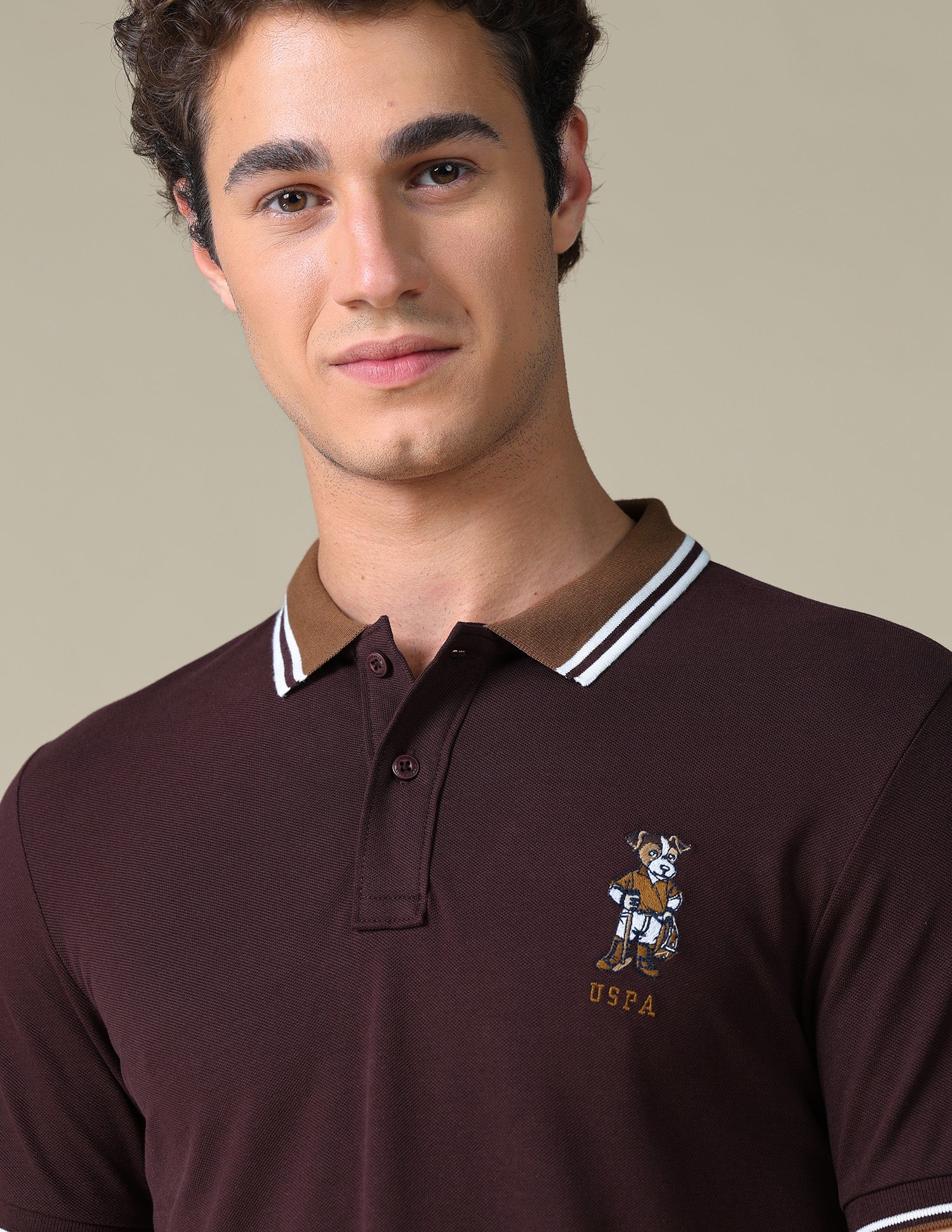 Regular Fit Typographic Polo Shirt Purple - U.S. Polo Assn. India | Large