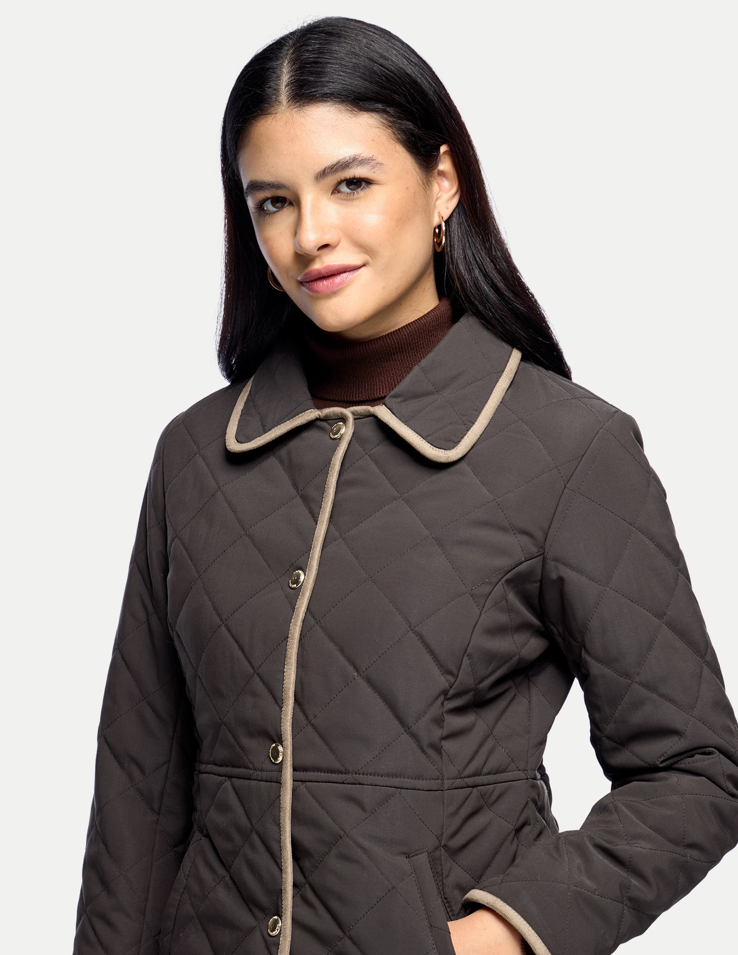 Suede Puffer Jacket Dark Brown - U.S. Polo Assn. India | Large