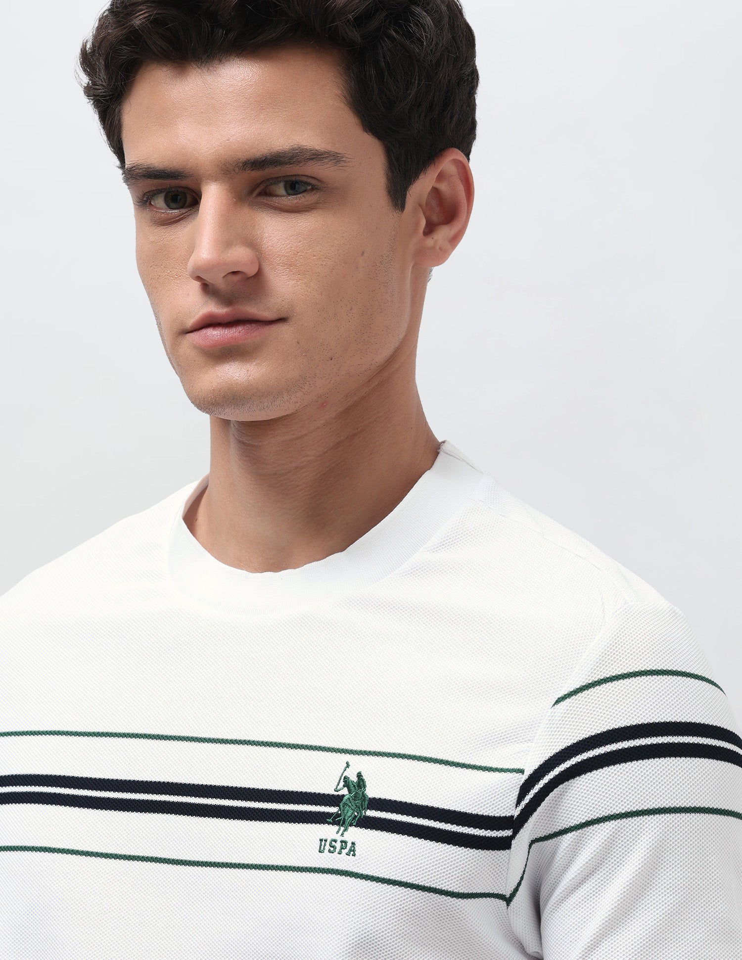 Solid Slim Fit T-Shirt White - U.S. Polo Assn. India | Large