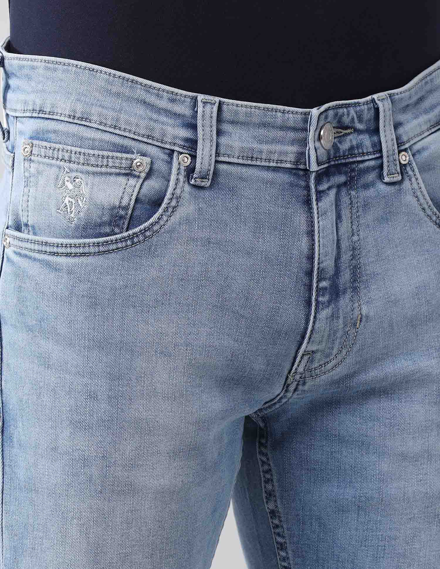 Brandon Slim Tapered Fit Vintage Jeans Light Wash - U.S. Polo Assn. India | Large