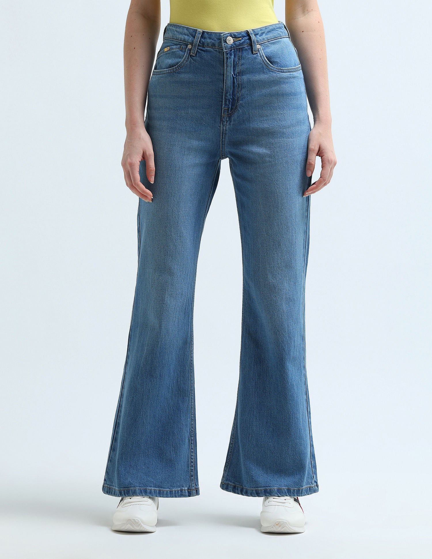 High Rise Extreme Flare Fit Jeans Blue - U.S. POLO ASSN. | Large