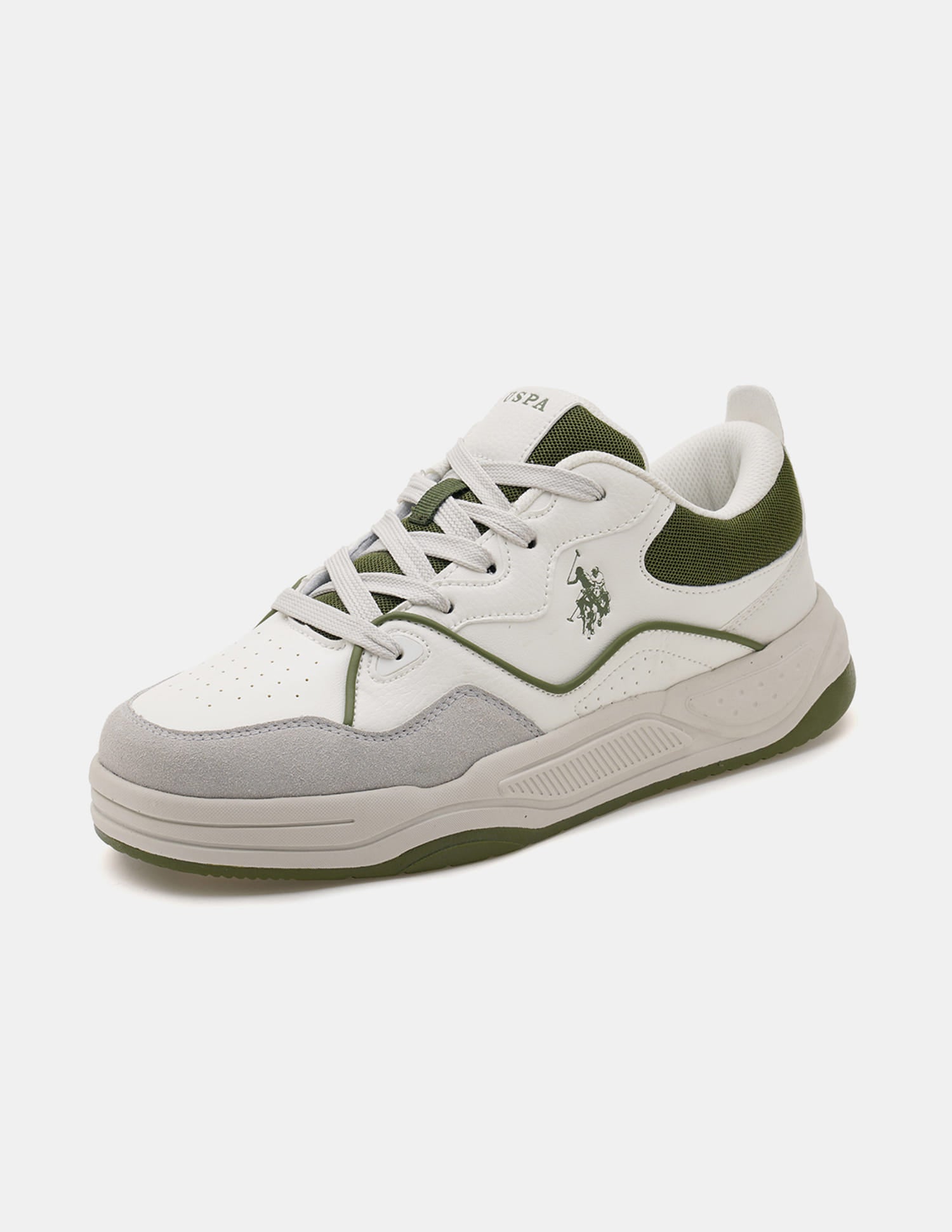 Colour Blocked Odore 2.0 Lace Up Sneakers Green - U.S. Polo Assn. India | Large