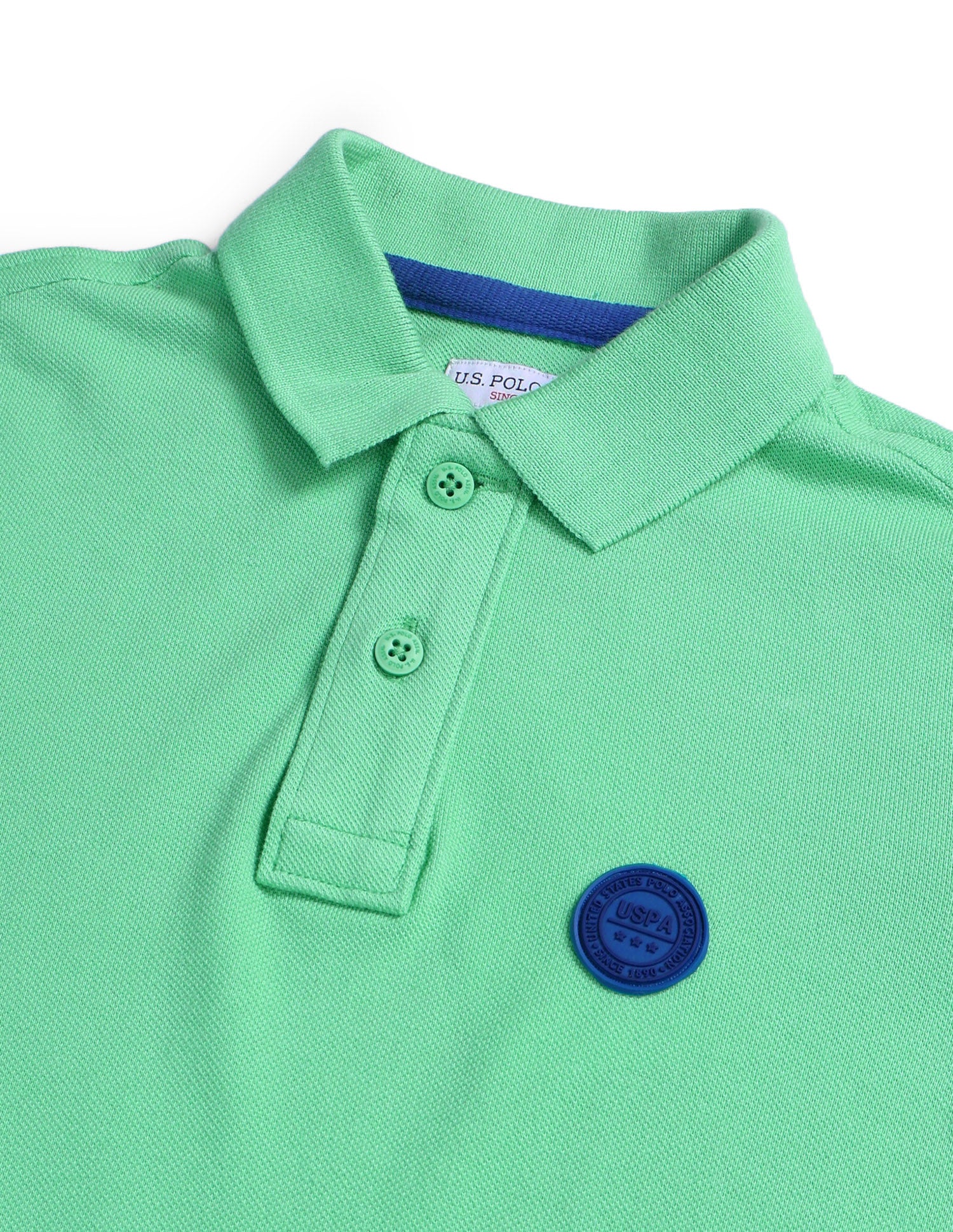 Boys Solid Cotton T-Shirt Mint - U.S. POLO ASSN. | Large