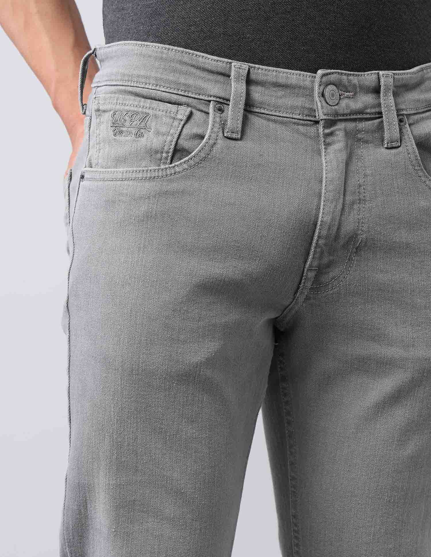 Brandon Slim Tapered Fit Grey Jeans Grey - U.S. POLO ASSN. | Large