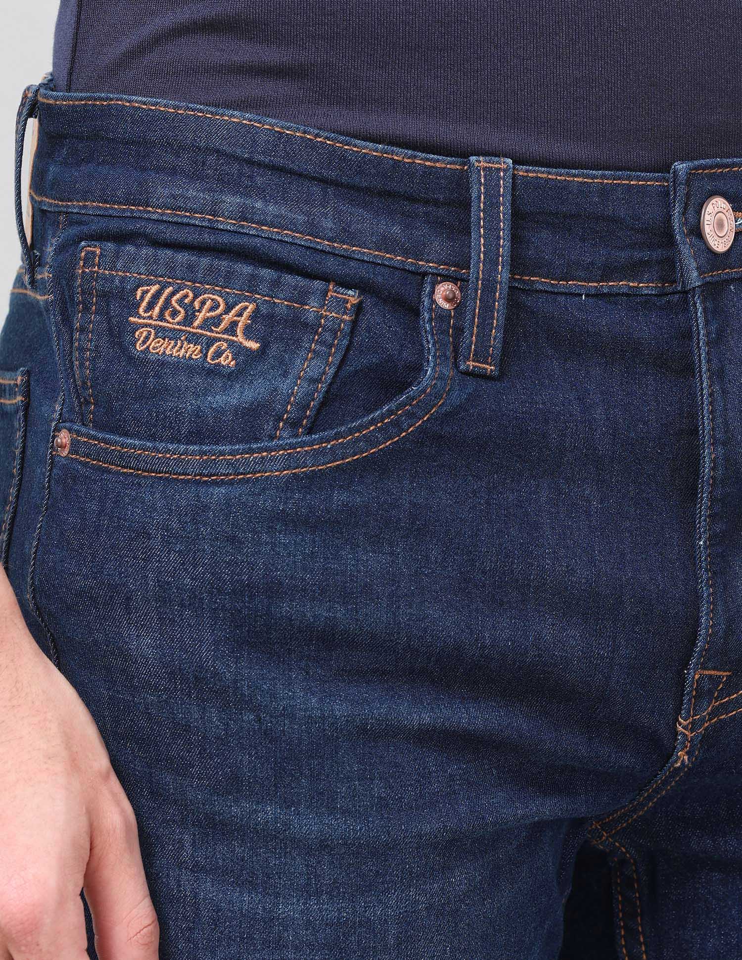 Brandon Slim-Tapered Fit Blue Jeans Dark Indigo - U.S. Polo Assn. India | Large