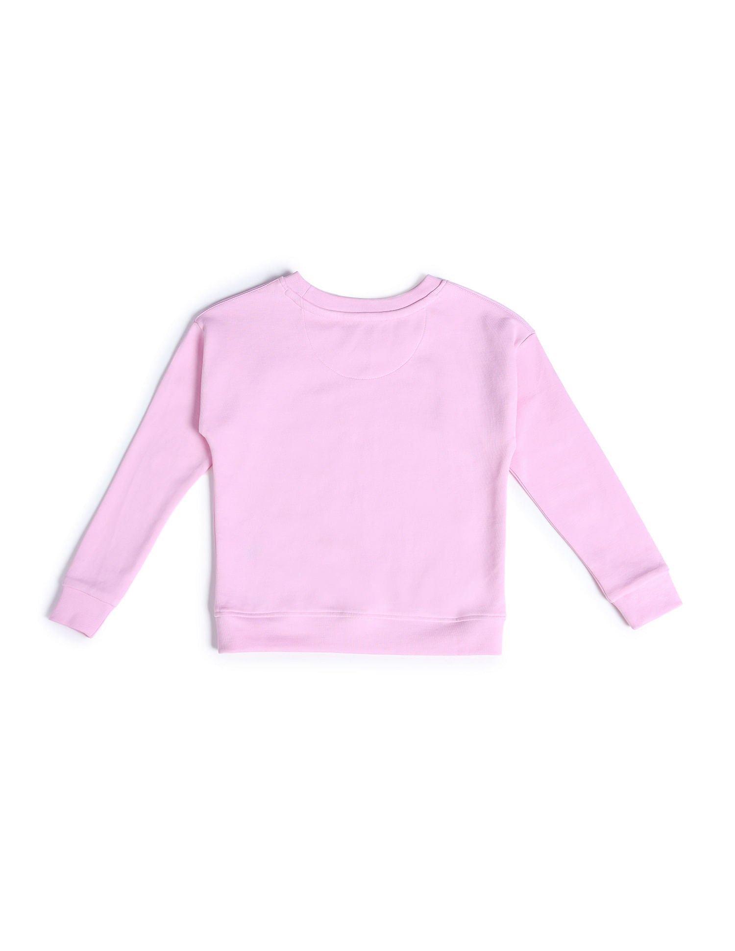 Girls Brand Print Sweatshirt Light Pink - U.S. POLO ASSN. | Large