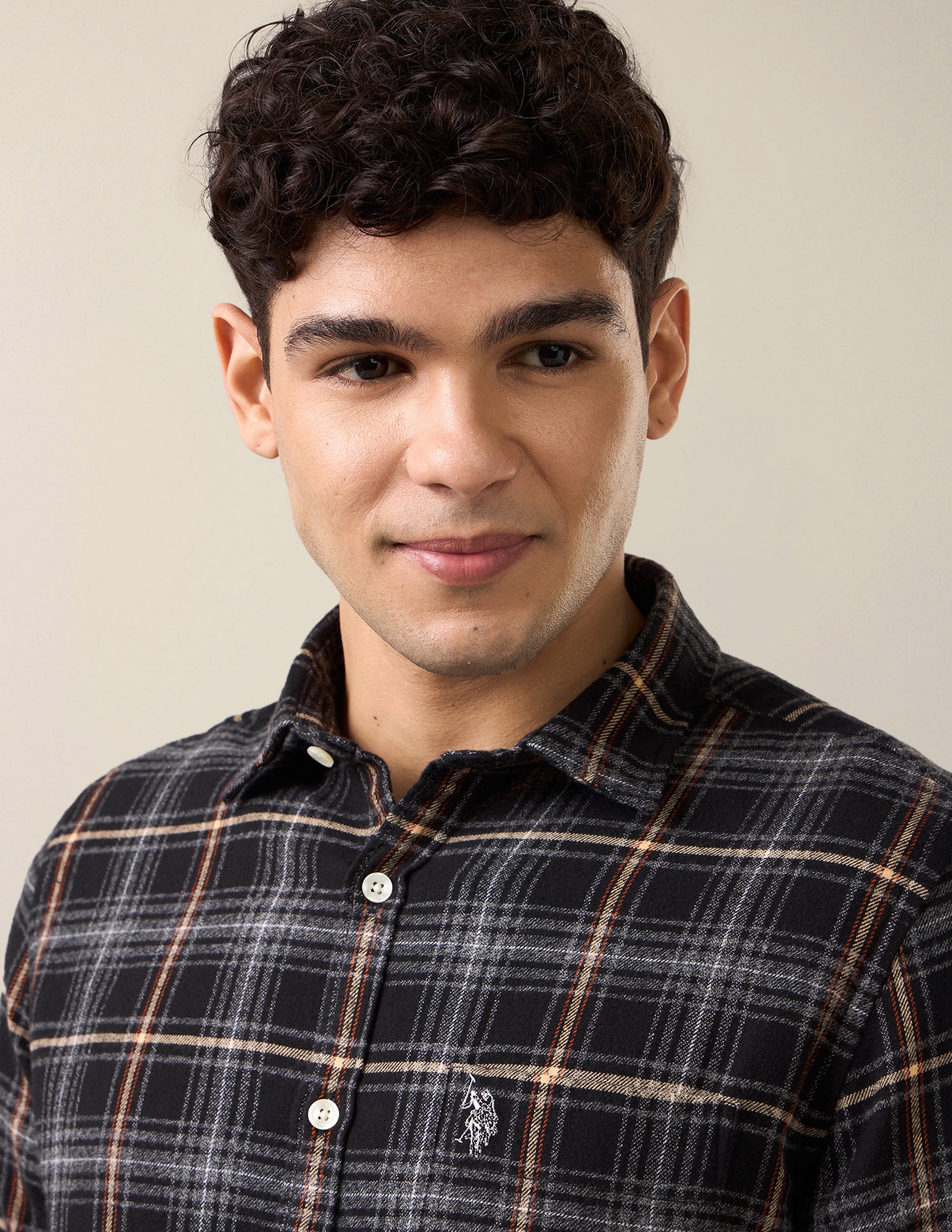 Plaid Checked Twill Shirt Black - U.S. Polo Assn. India | Large