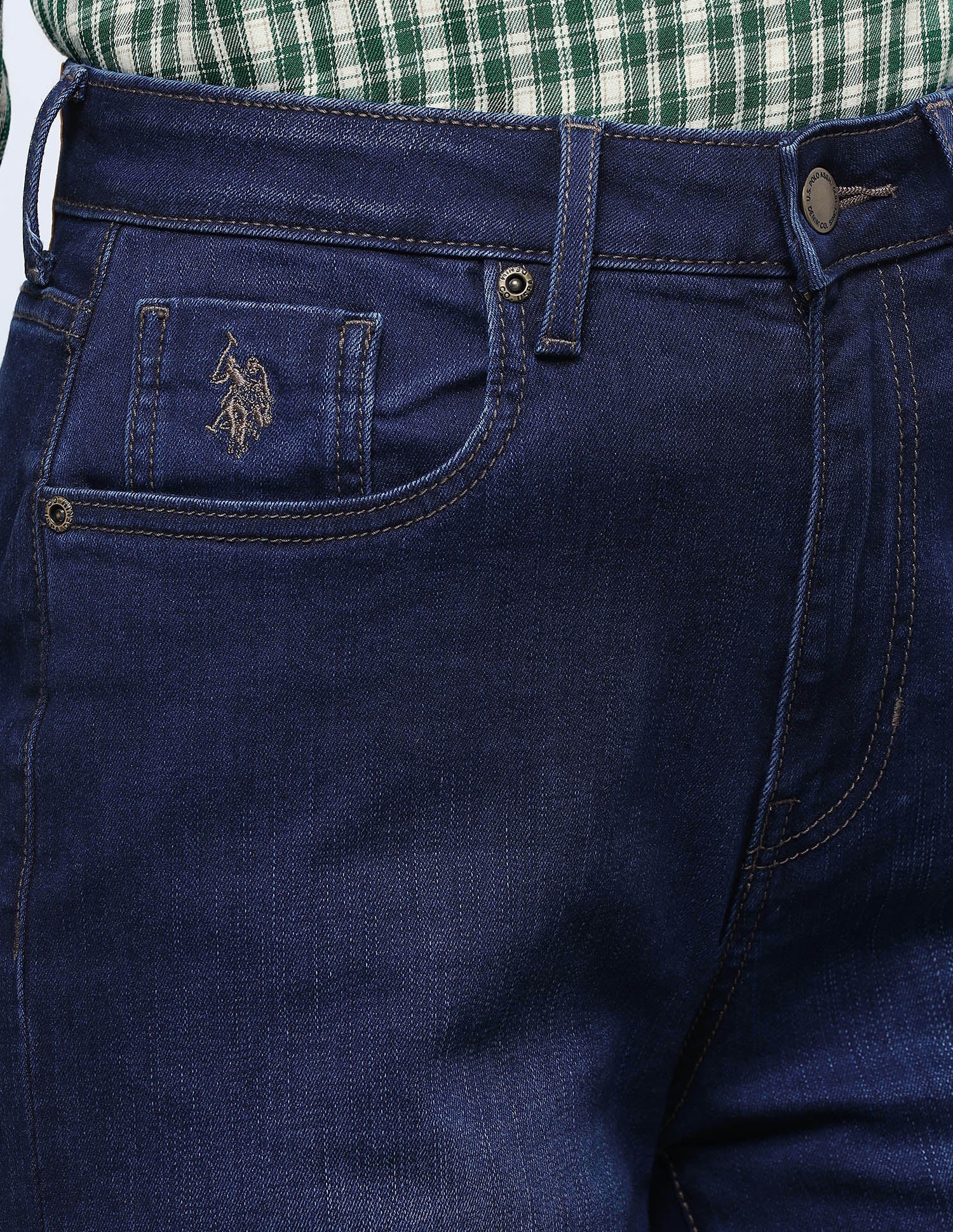 Wide Leg Fit Blue Jeans Dark Blue - U.S. Polo Assn. India | Large
