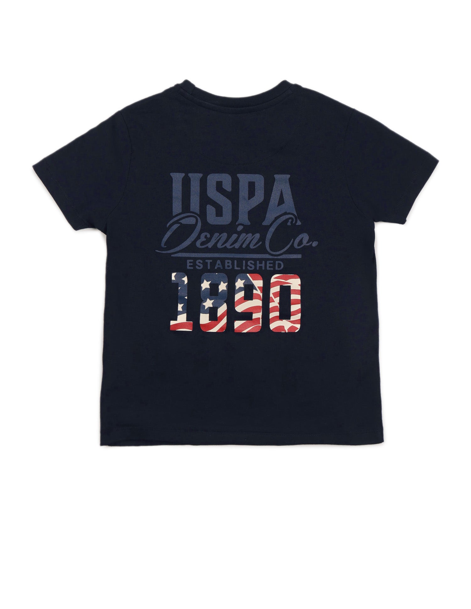 Boys Brand Printed Regular Fit T-Shirt Navy - U.S. POLO ASSN. | Large