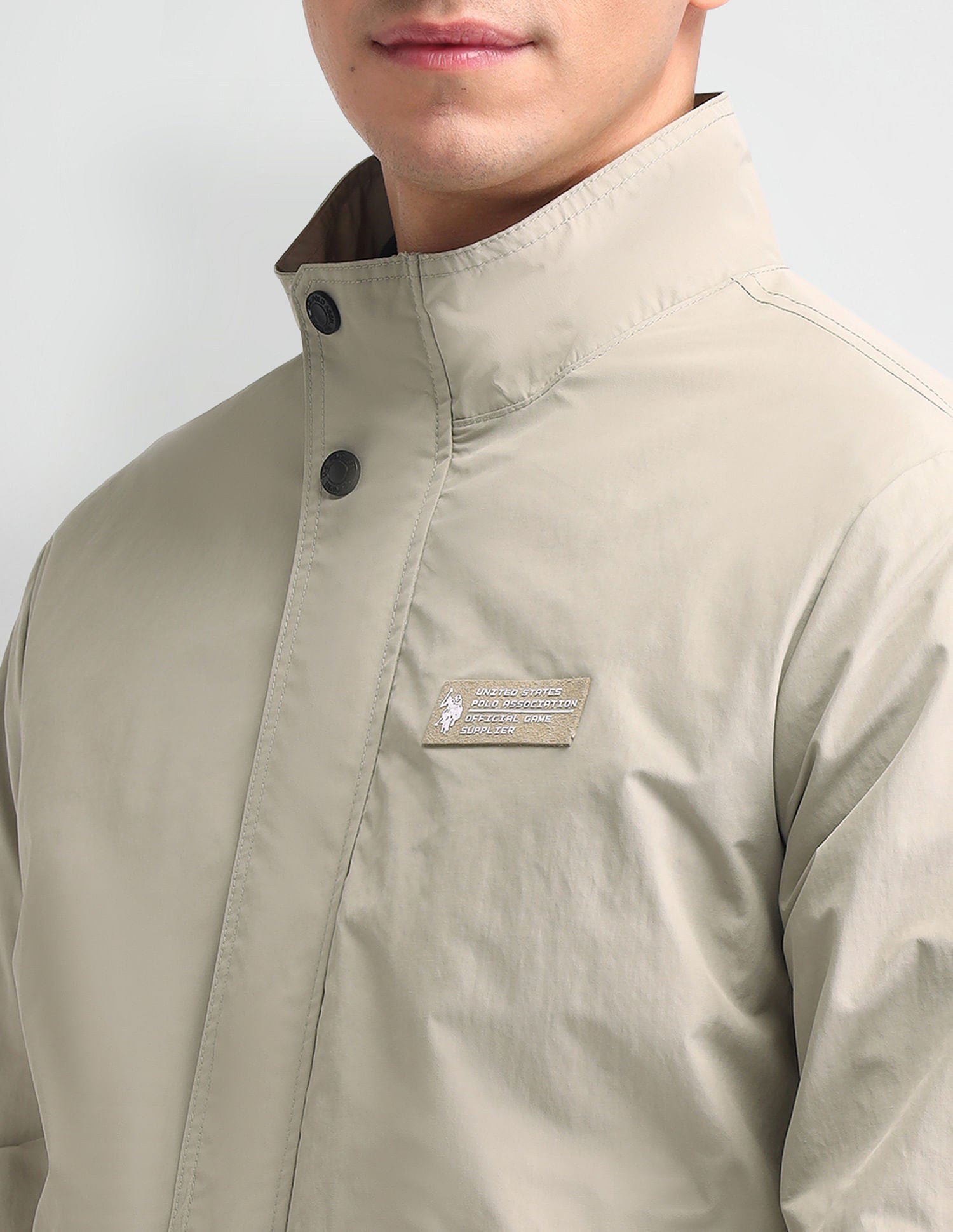 Regular Fit Solid Casual Jacket Beige - U.S. POLO ASSN. | Large