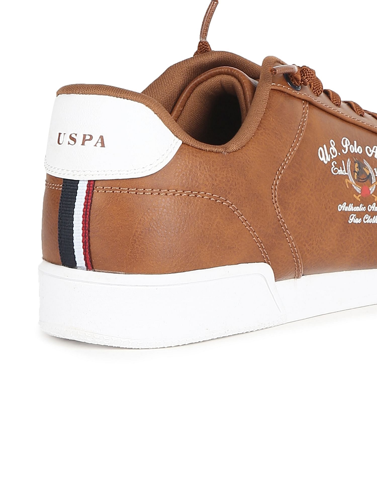 Round Toe Textured Liguory Sneakers Tan - U.S. POLO ASSN. | Large