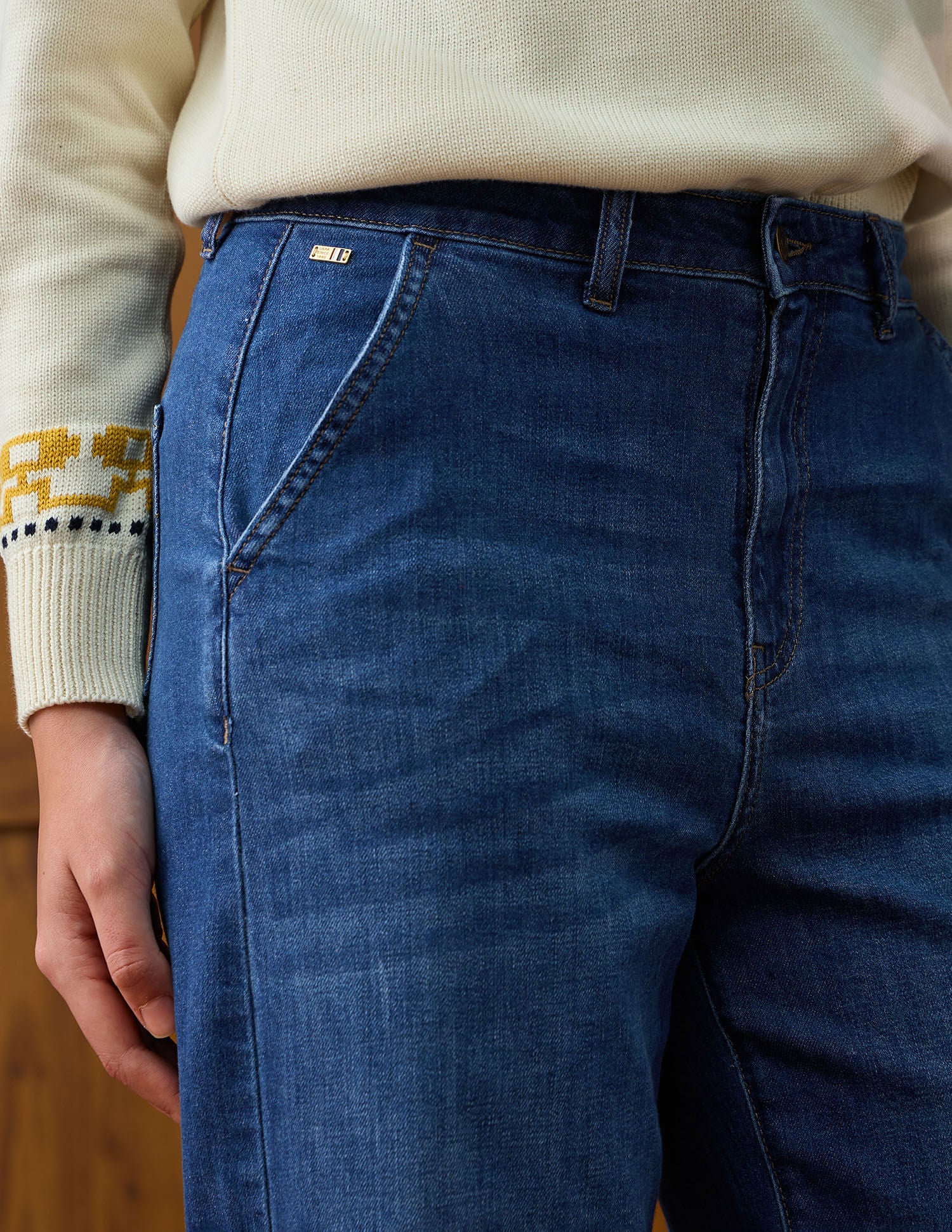 High Rise Wide Leg Fit Jeans Blue - U.S. POLO ASSN. | Large