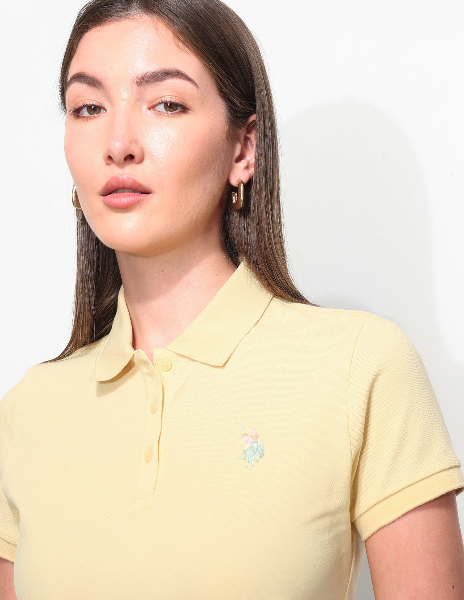 Regular Fit Solid Polo Shirt Yellow - U.S. Polo Assn. India | Large