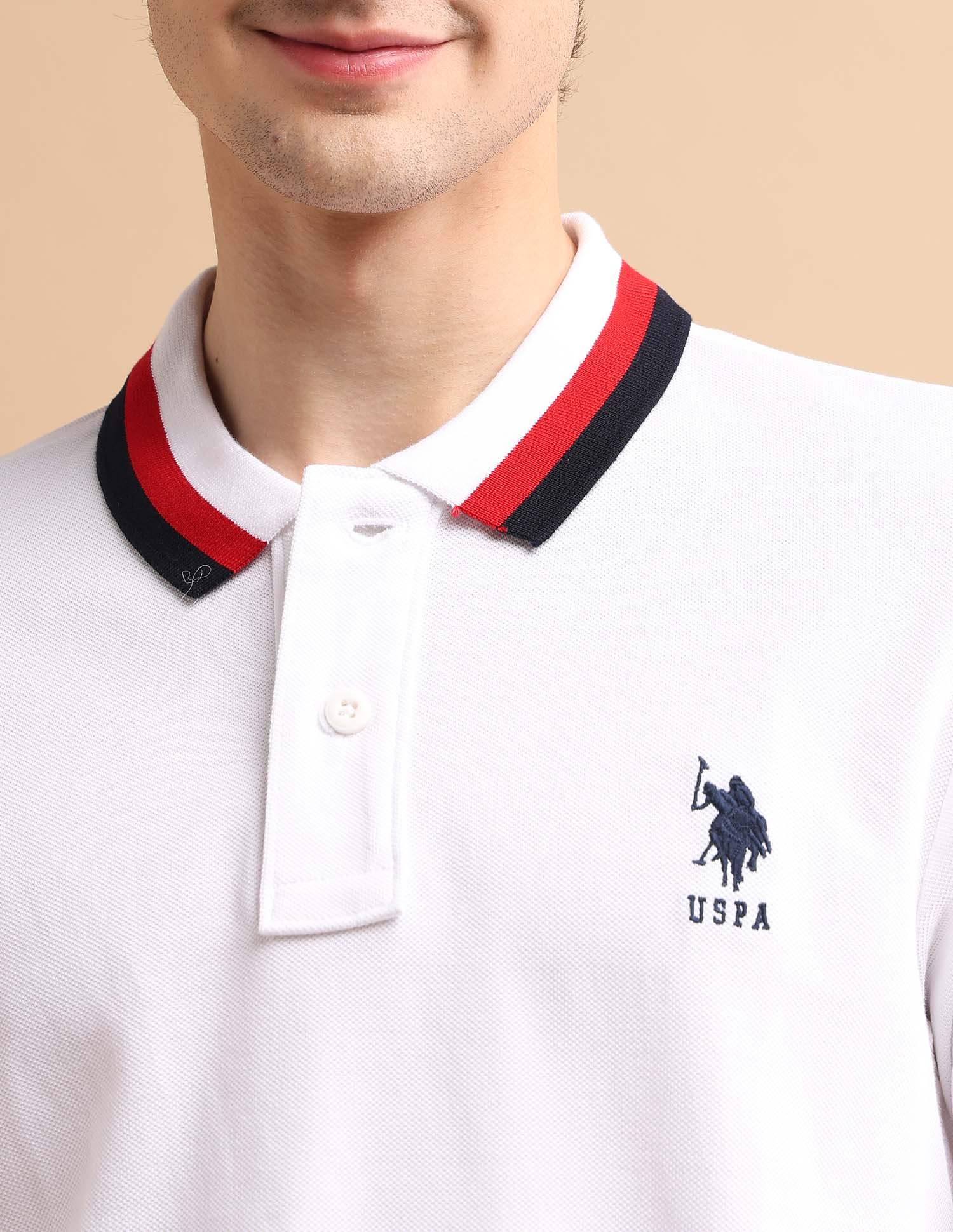 Heritage Tipped Polo Shirt White - U.S. POLO ASSN. | Large