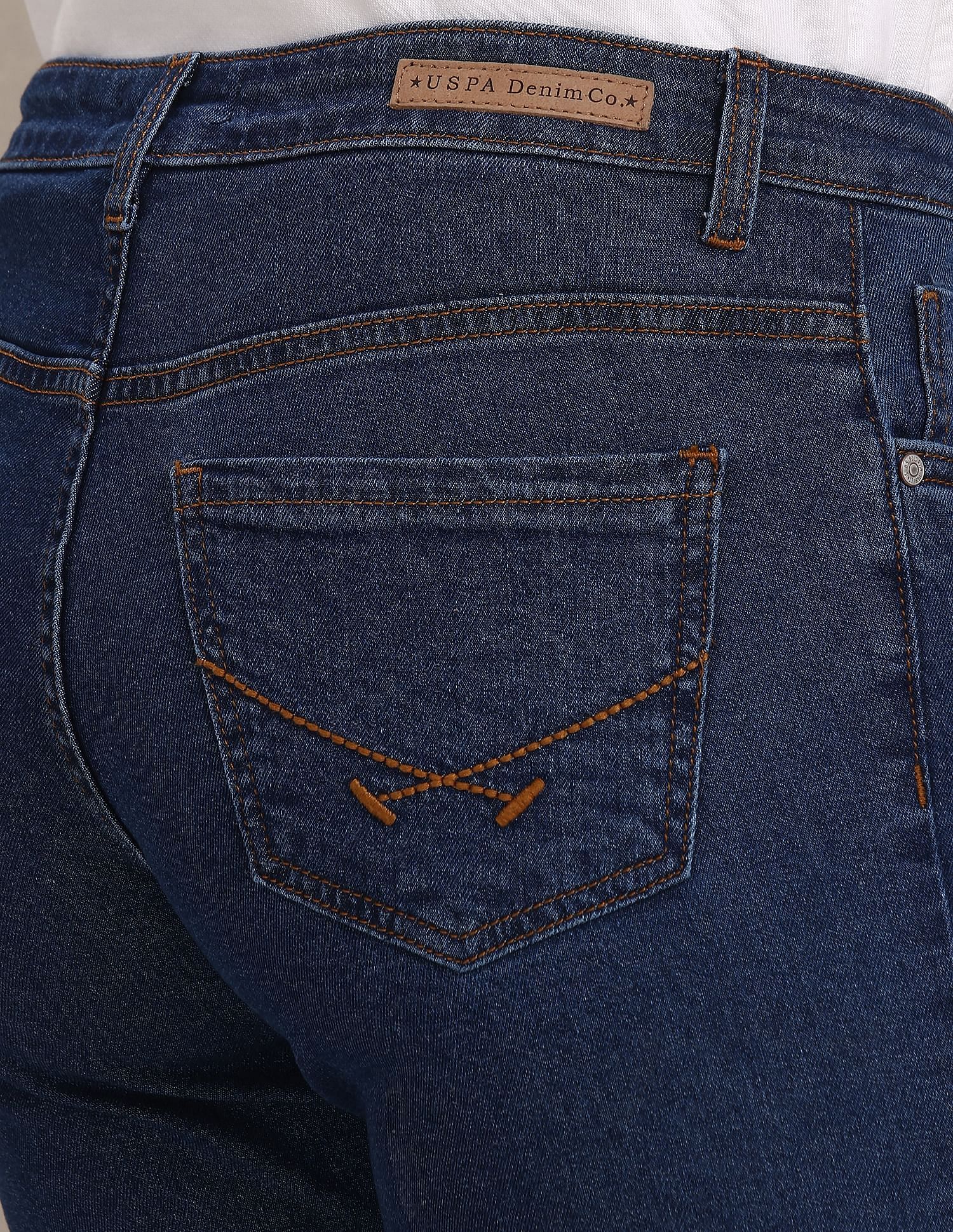 Stone Wash Straight Fit Jeans Blue - U.S. Polo Assn. India | Large