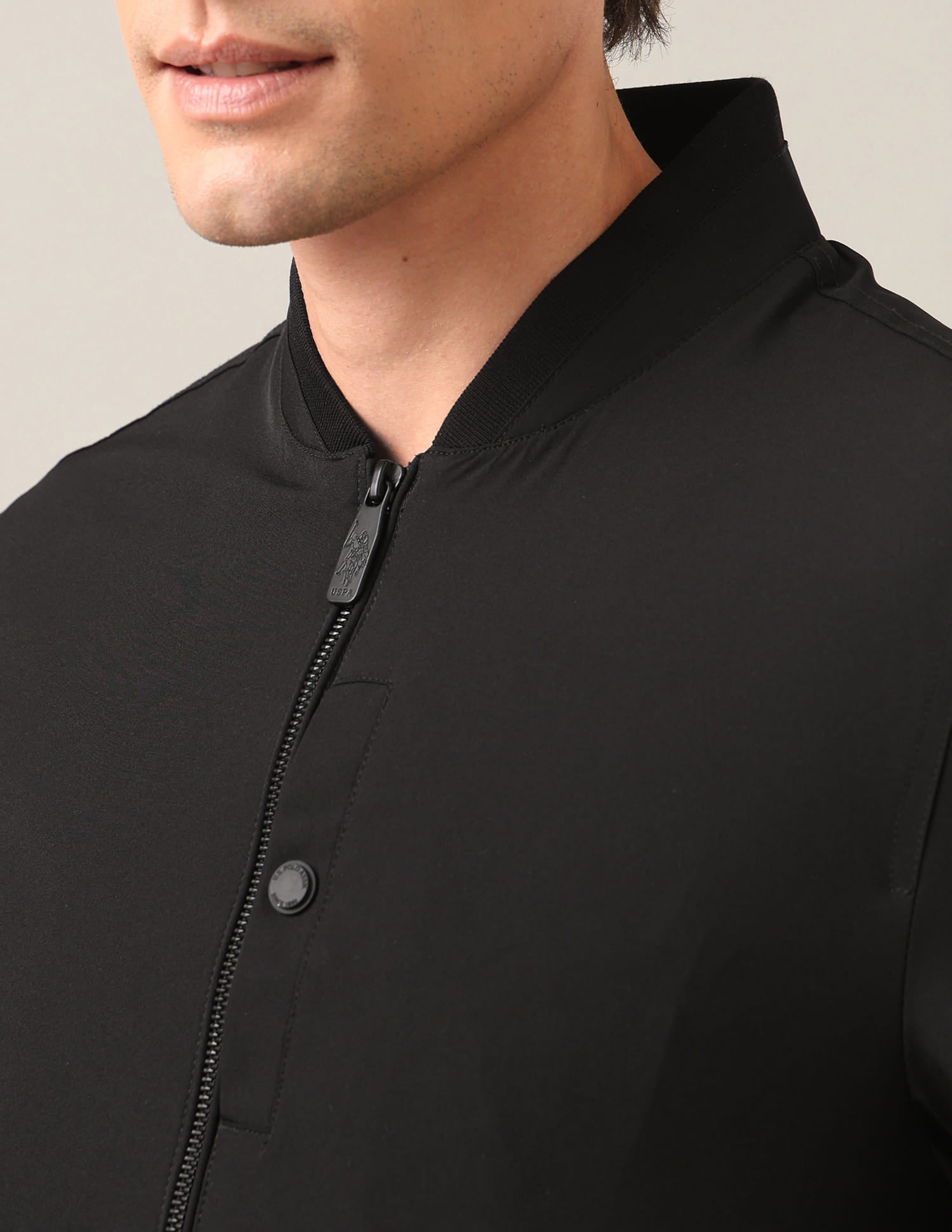 Bomber Windcheater Jacket Black - U.S. Polo Assn. India | Large