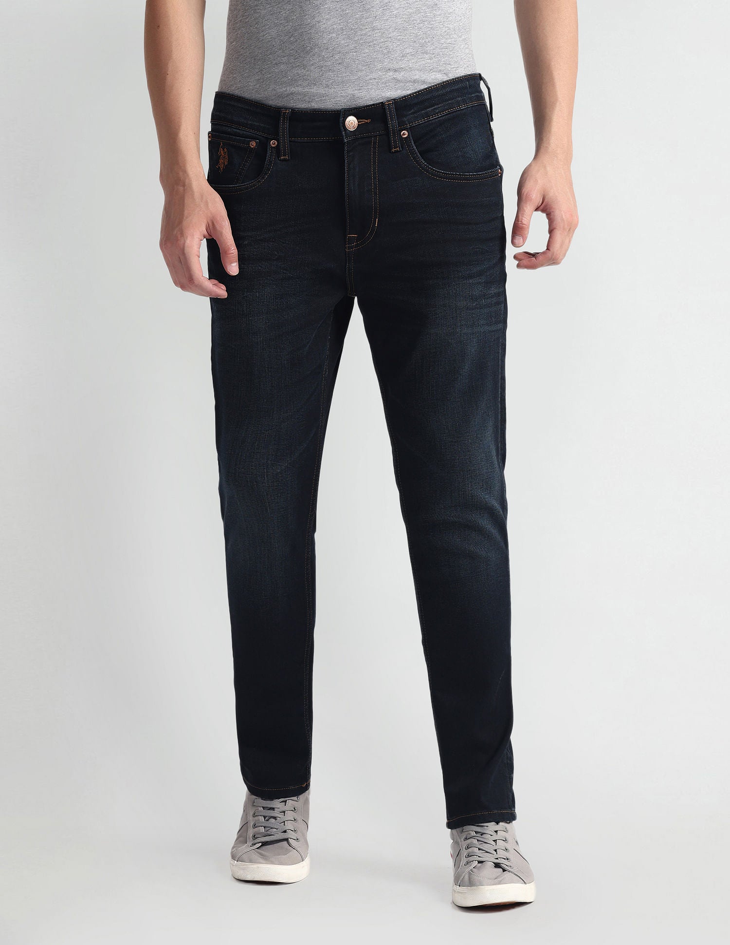Regallo Skinny Fit Blue Jeans Blue - U.S. Polo Assn. India | Large