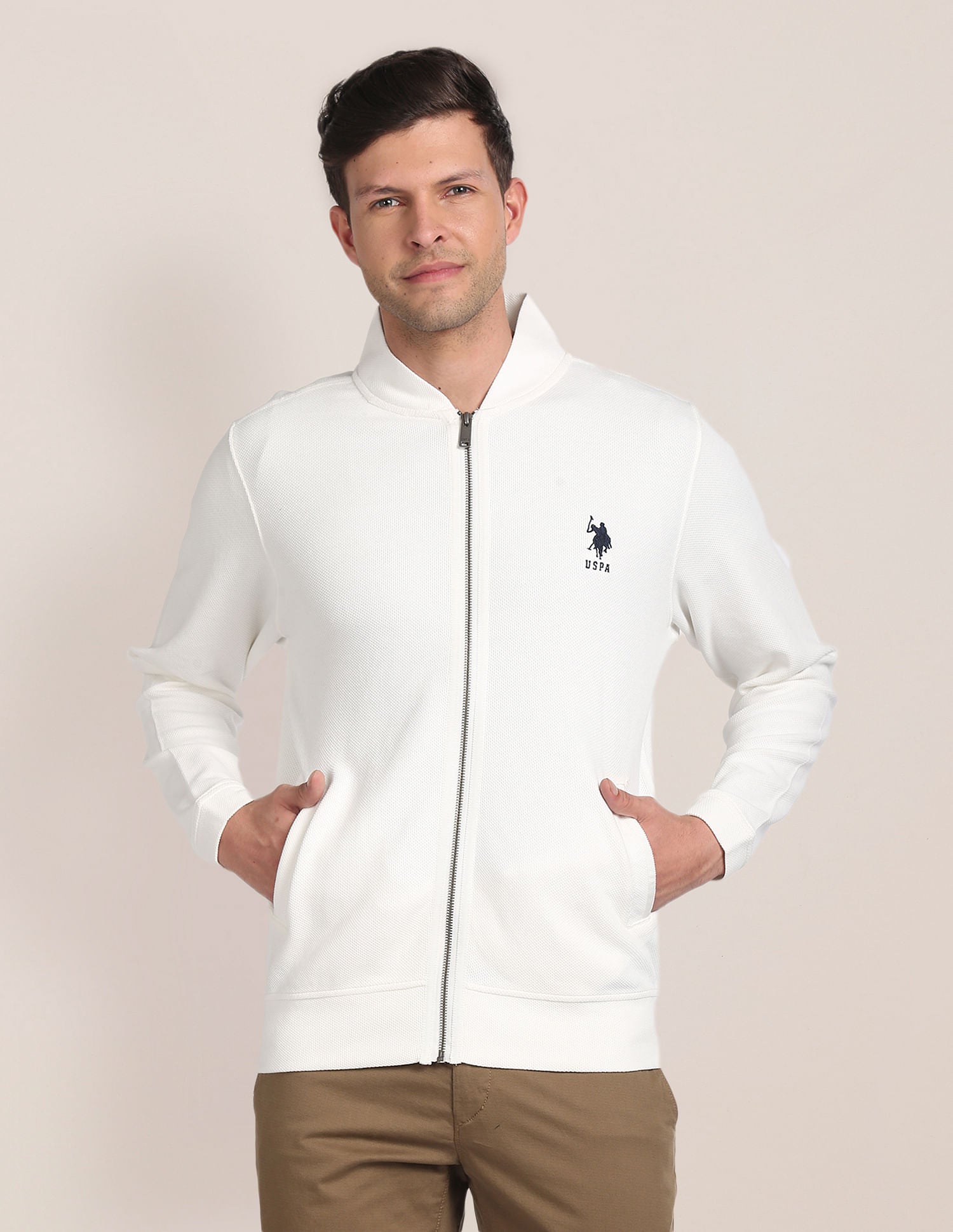 Stand Neck Solid Sweatshirt – U.S. Polo Assn. India
