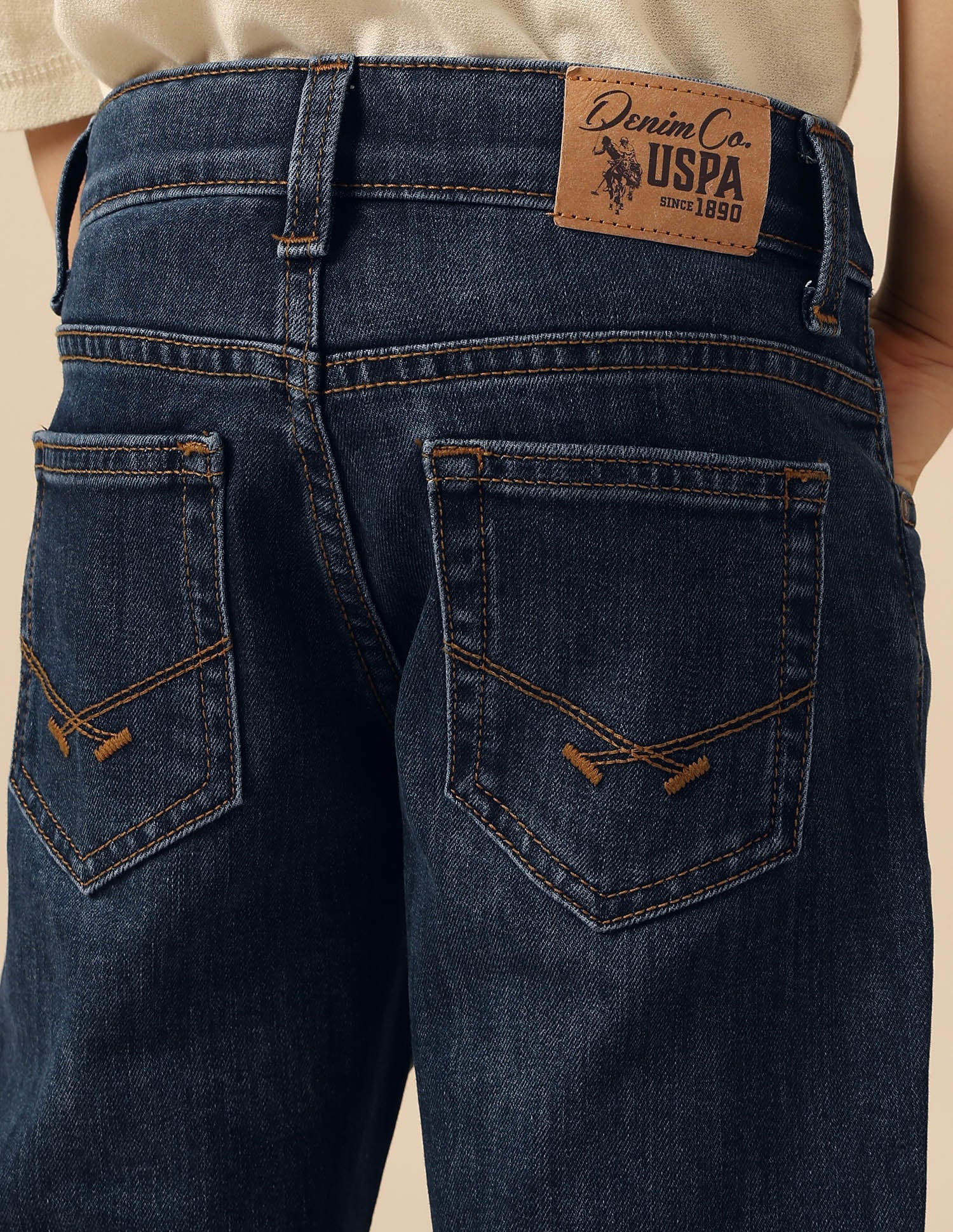 Boys Whiskered Relaxed Fit Jeans Med Blue - U.S. POLO ASSN. | Large