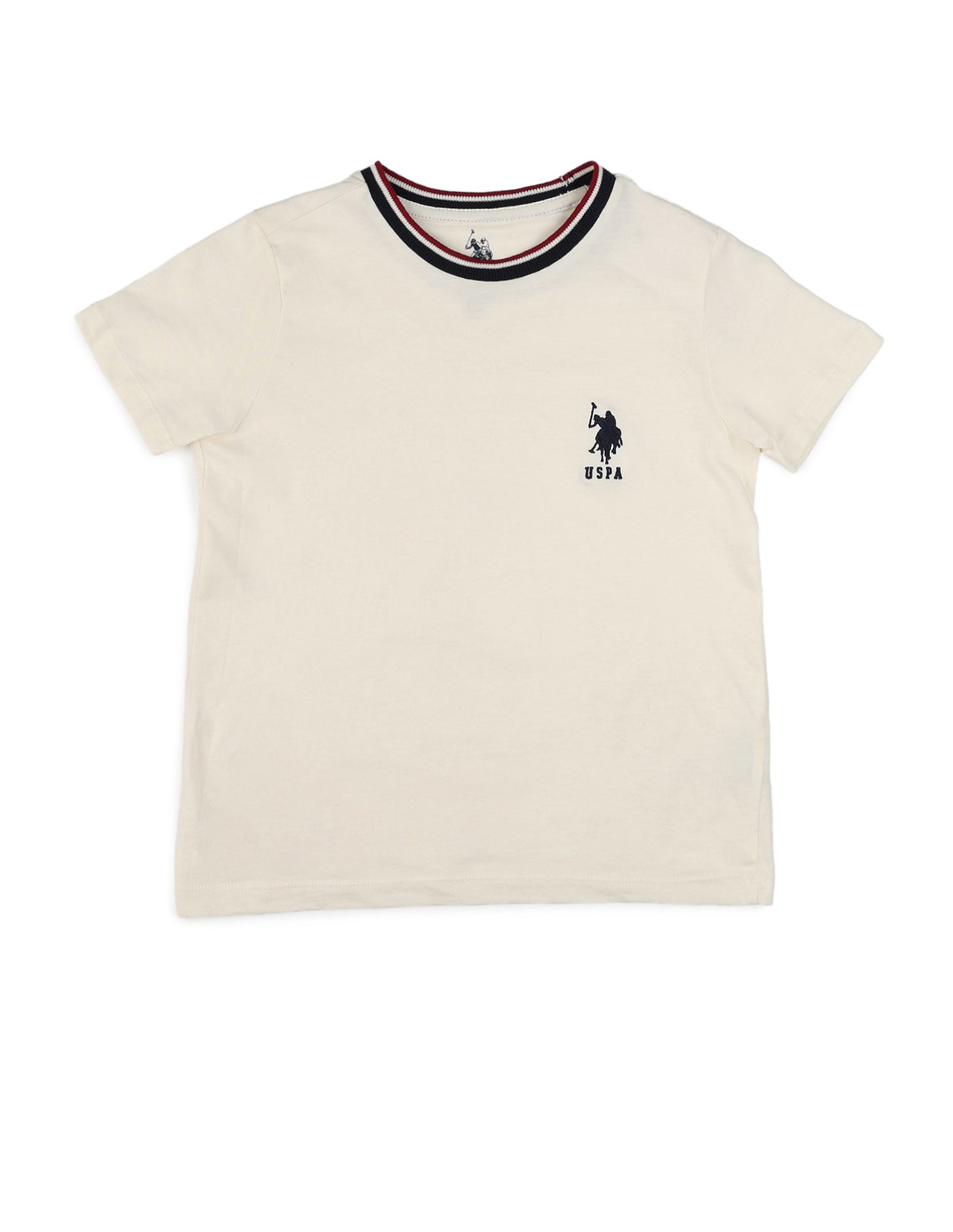 Boys Regular Fit Pure Cotton T-Shirt White - U.S. POLO ASSN. | Large