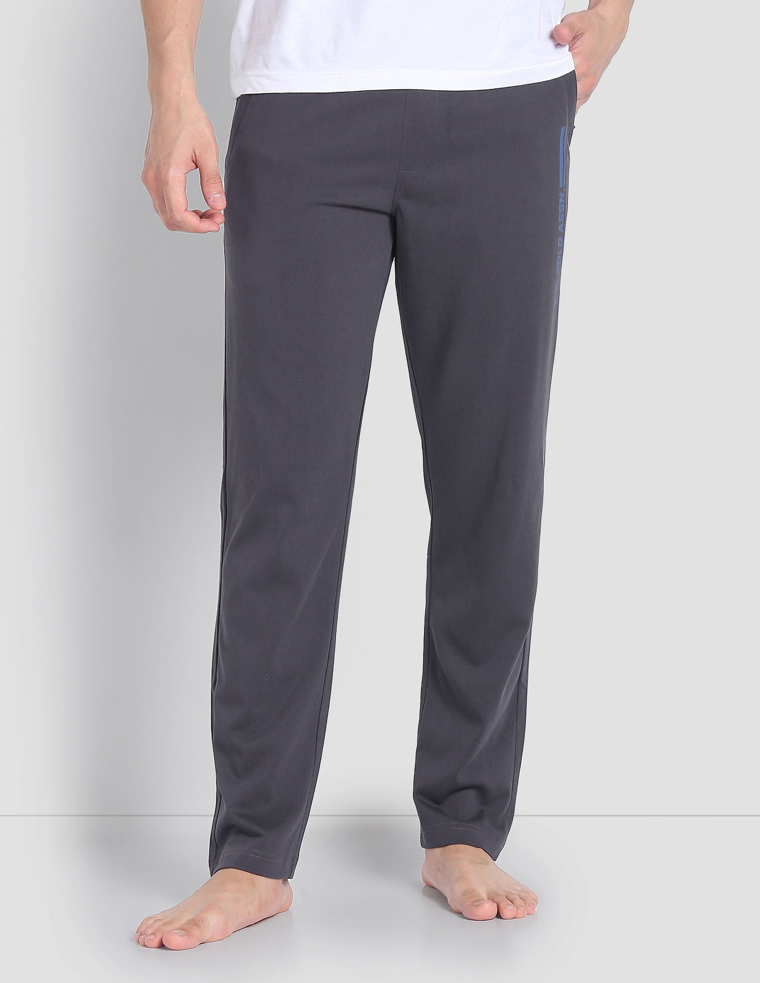Mid Rise LR004 Lounge Track Pants - Pack Of 1 Grey - U.S. POLO ASSN. | Large