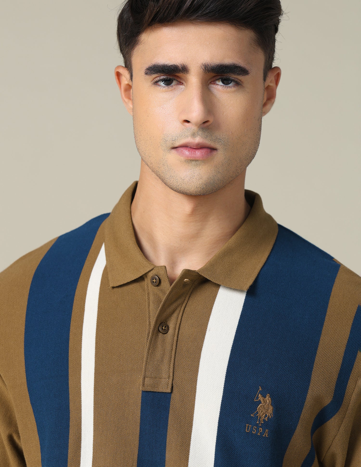 Vertical Striped Regular Fit Polo Shirt Blue - U.S. POLO ASSN. | Large