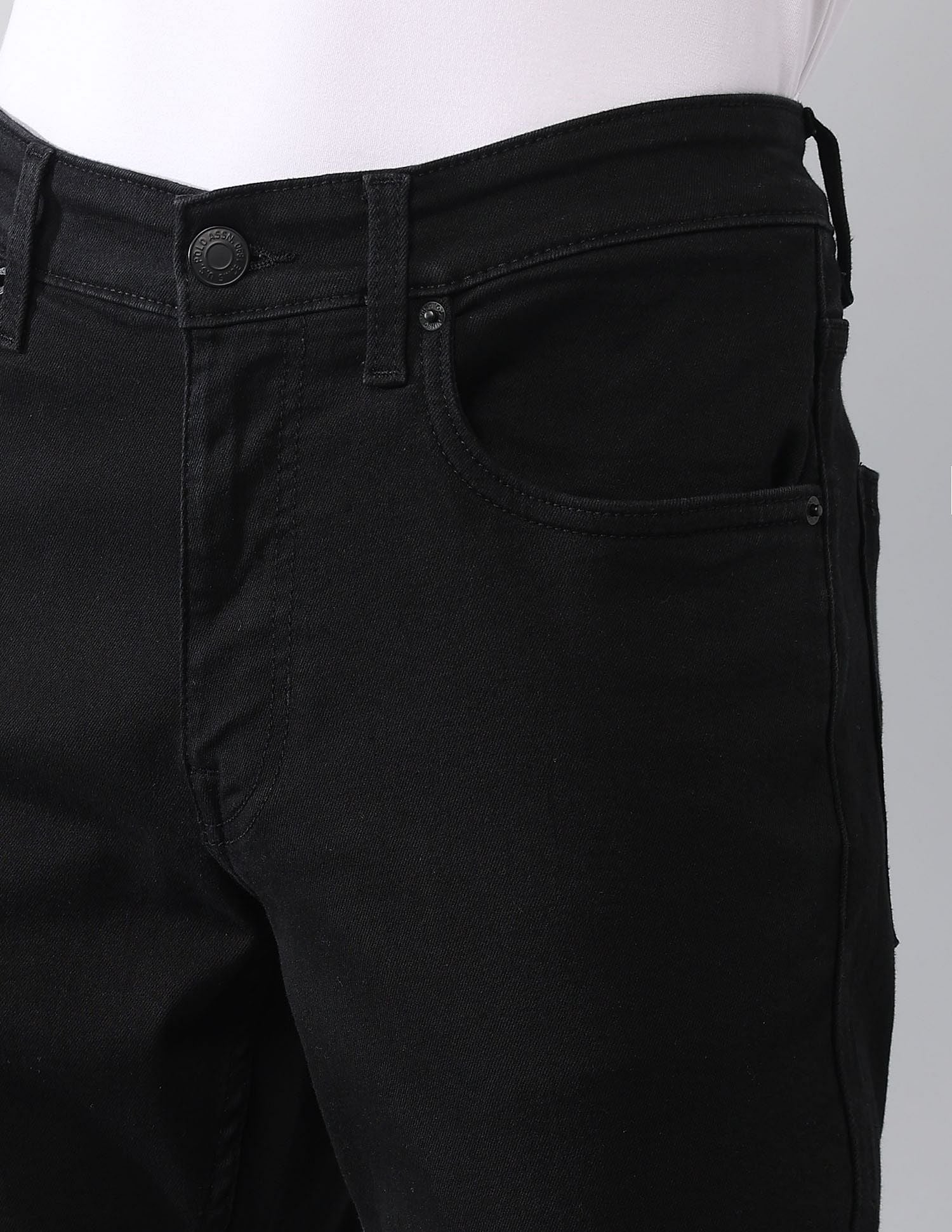 Brandon Slim Tapered Fit Black Jeans Black - U.S. POLO ASSN. | Large