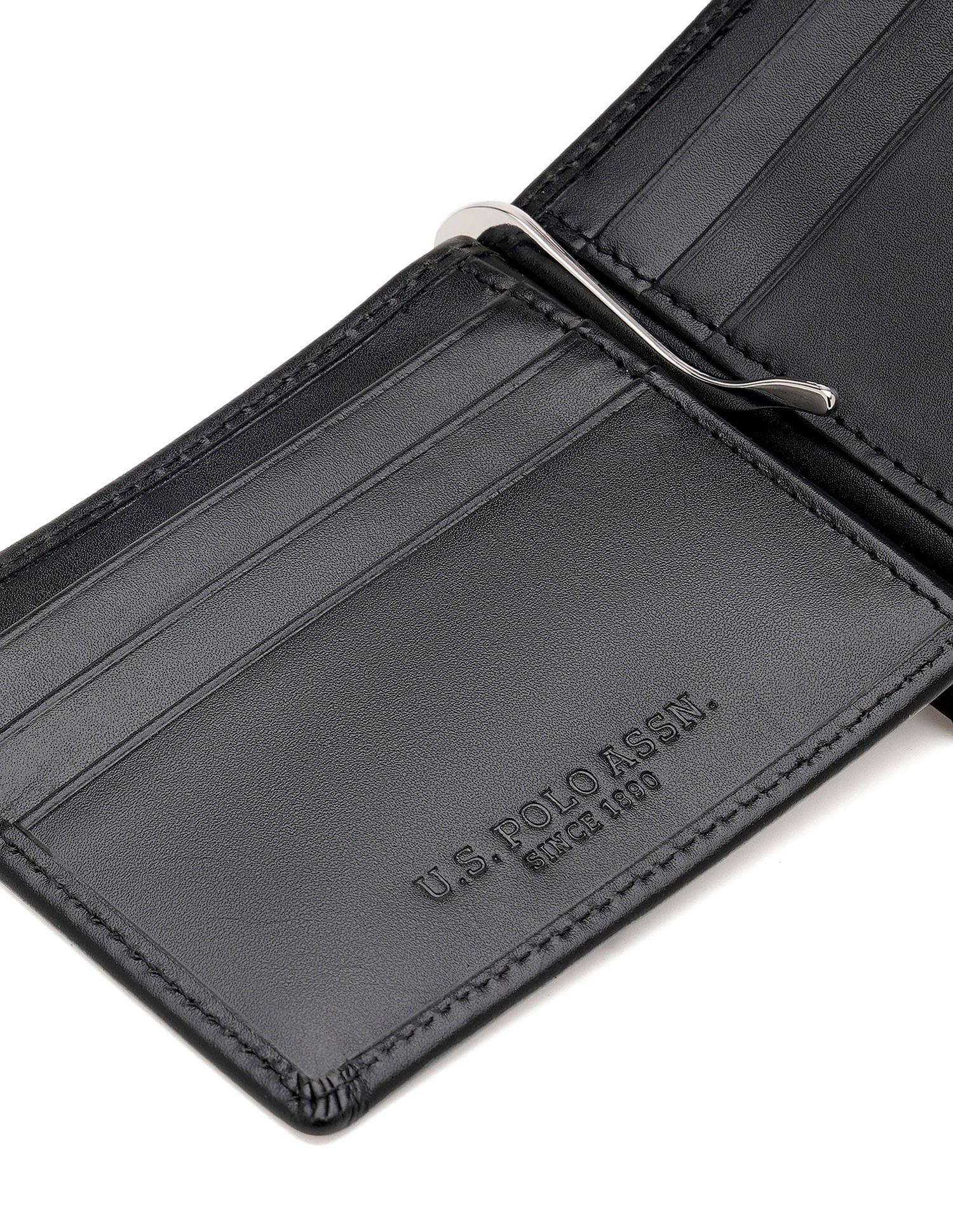 Men Trigger Textured Bi-Fold Wallet Black - U.S. POLO ASSN. | Large