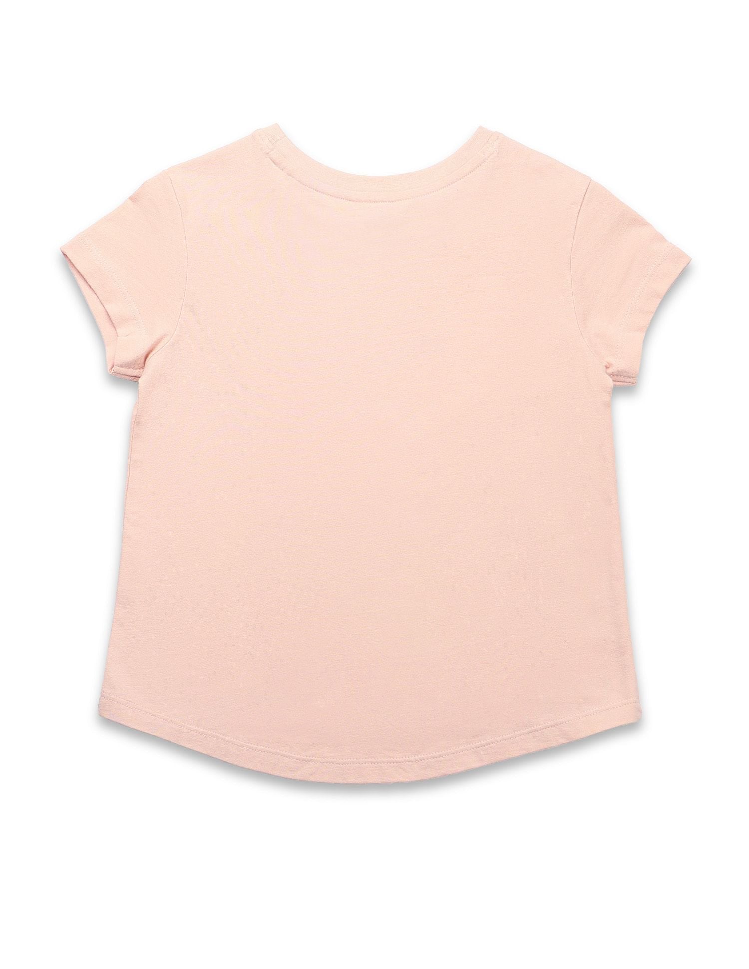 Girls Brand Printed Relaxed Fit T-Shirt Beige - U.S. POLO ASSN. | Large